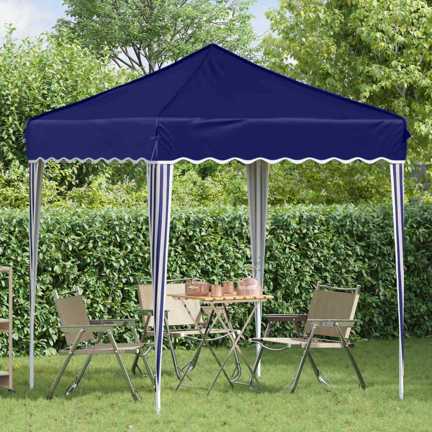 Pop-up Partyzelt 195 x 195 x 245 cm Blau Oxford-Stoff