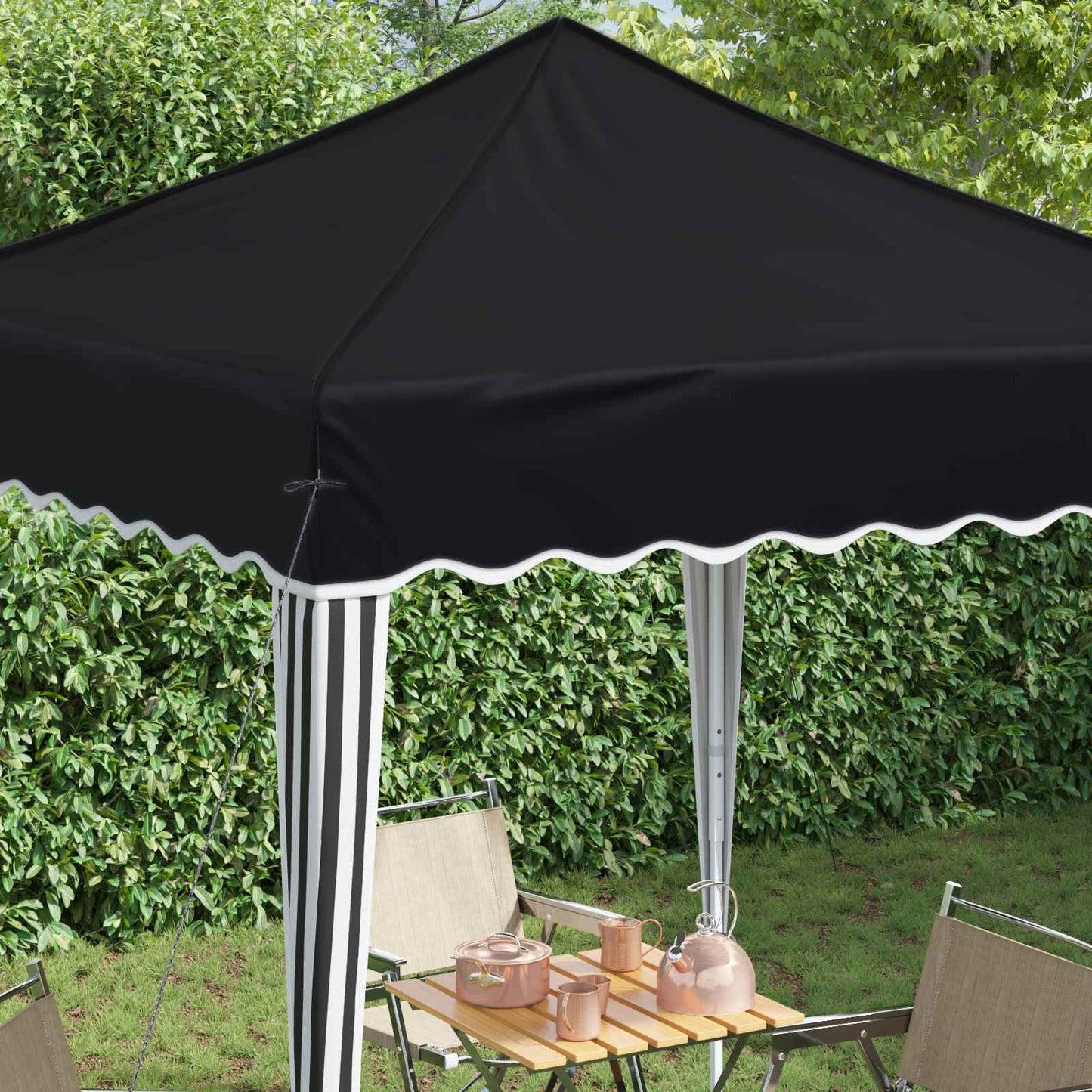 Pop-up Partyzelt 195 x 195 x 245 cm Anthrazit Oxford-Stoff
