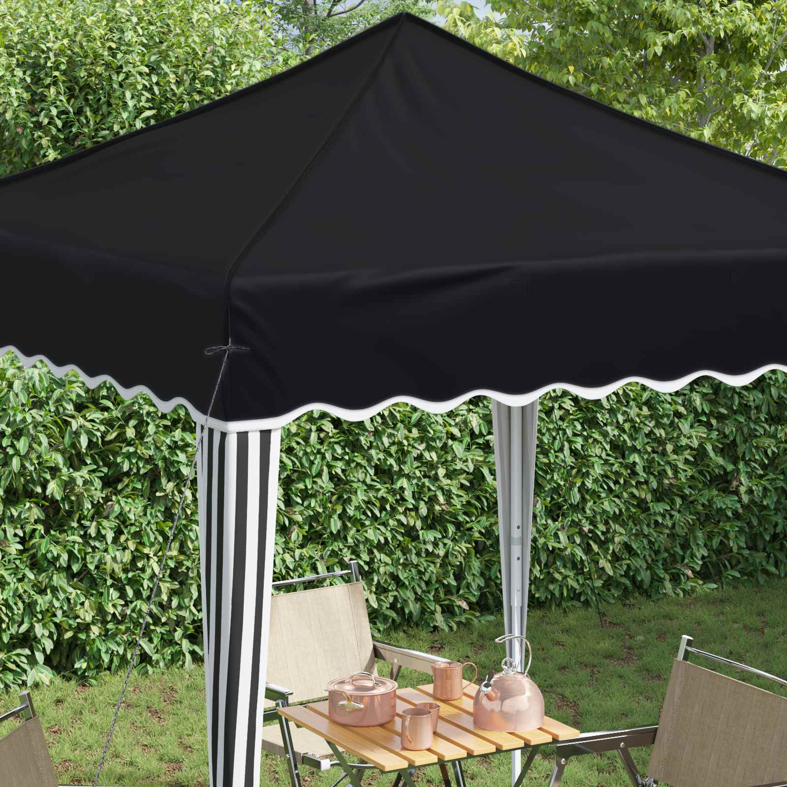Pop-up Partyzelt 195 x 195 x 245 cm Anthrazit Oxford-Stoff
