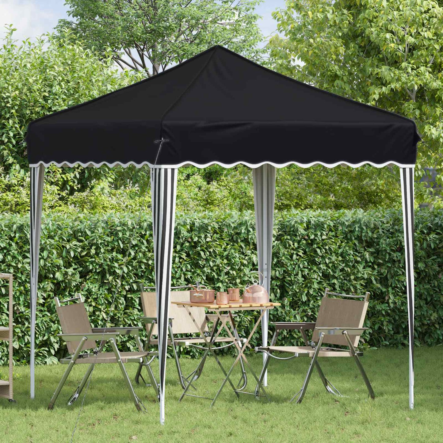 Pop-up Partyzelt 195 x 195 x 245 cm Anthrazit Oxford-Stoff