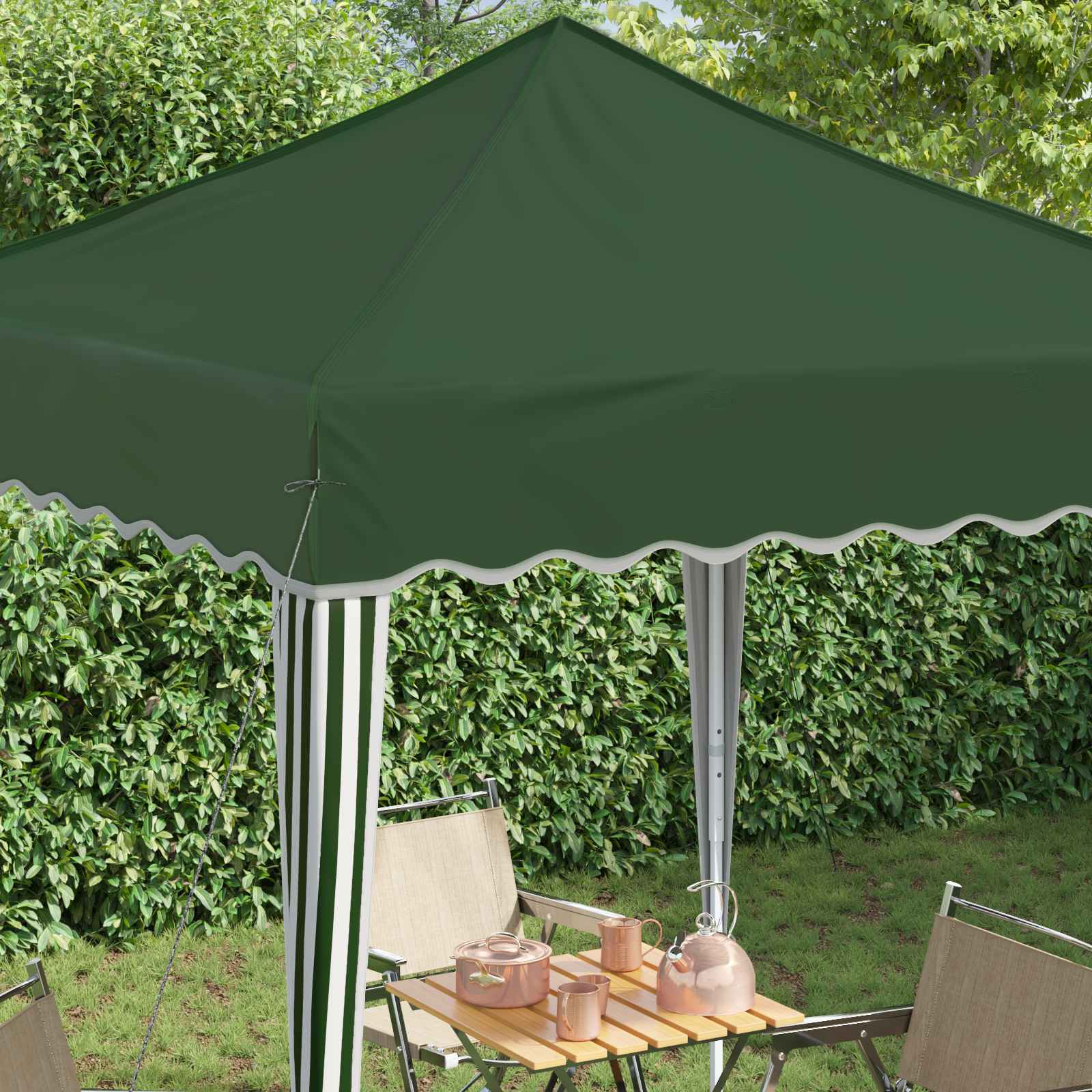 Pop-up Partyzelt 195 x 195 x 245 cm Grün Oxford-Stoff