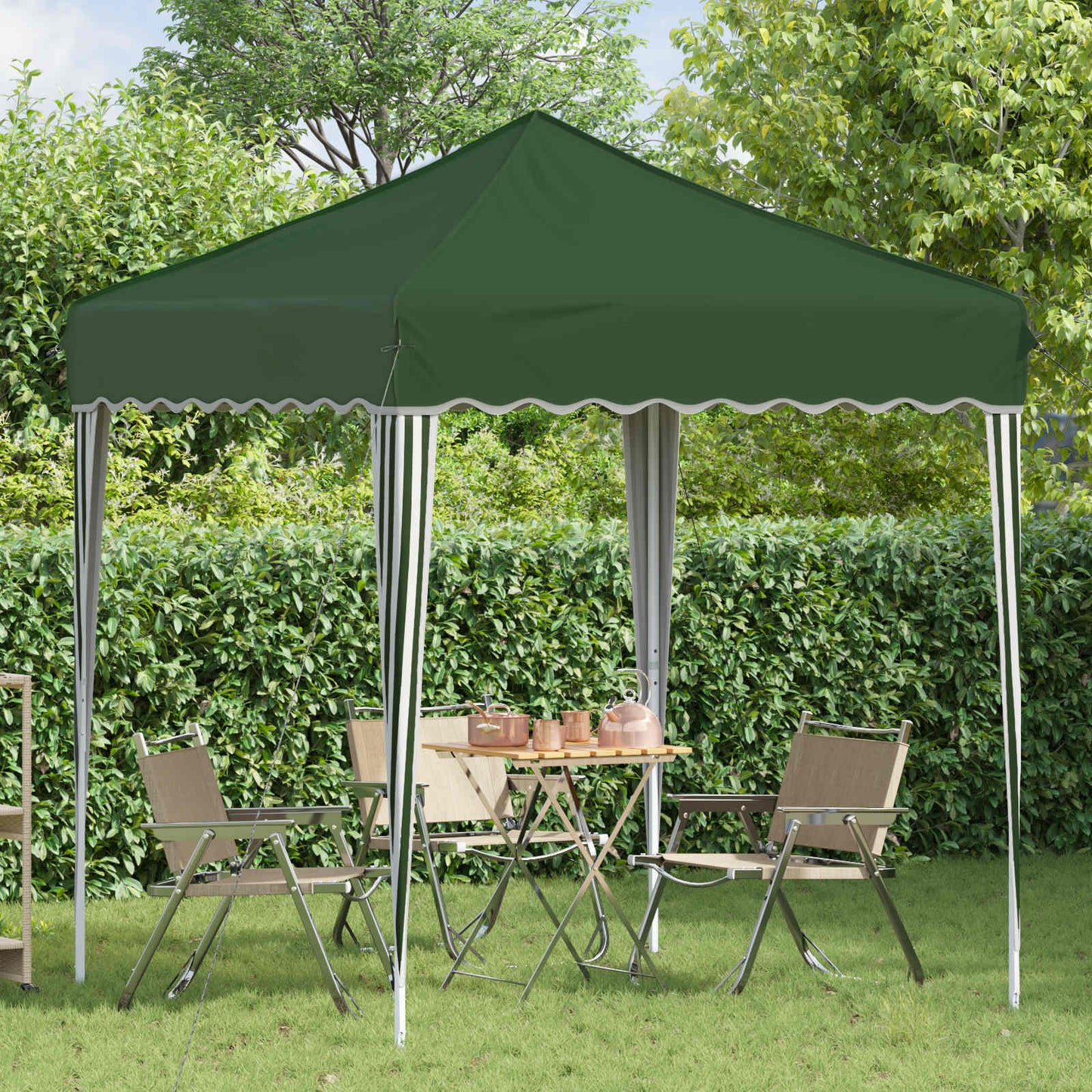 Pop-up Partyzelt 195 x 195 x 245 cm Grün Oxford-Stoff