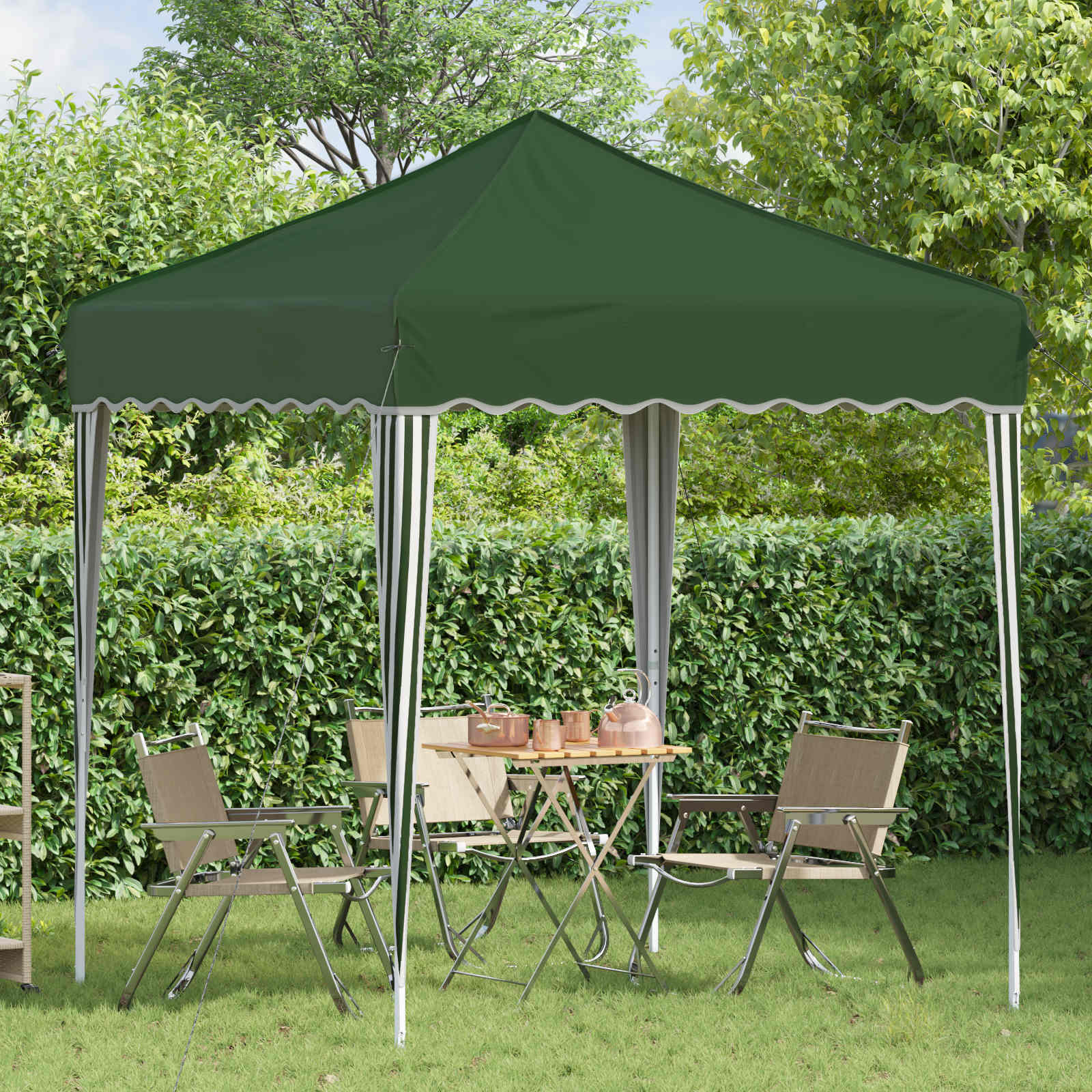 Pop-up Partyzelt 195 x 195 x 245 cm Grün Oxford-Stoff