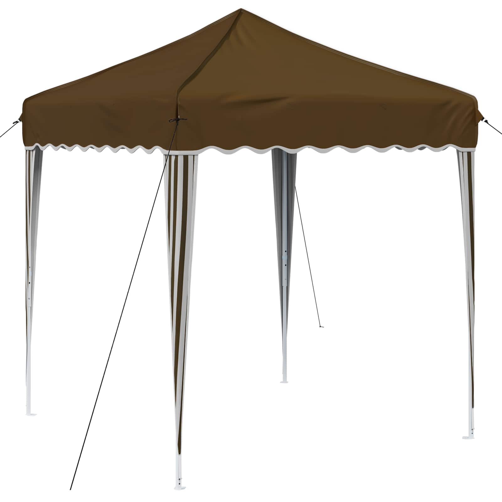 Pop-up Partyzelt 195 x 195 x 245 cm Taupe Oxford-Stoff