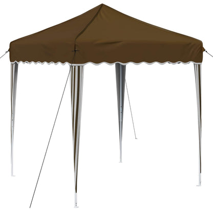 Pop-up Partyzelt 195 x 195 x 245 cm Taupe Oxford-Stoff