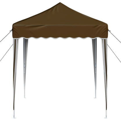 Pop-up Partyzelt 195 x 195 x 245 cm Taupe Oxford-Stoff