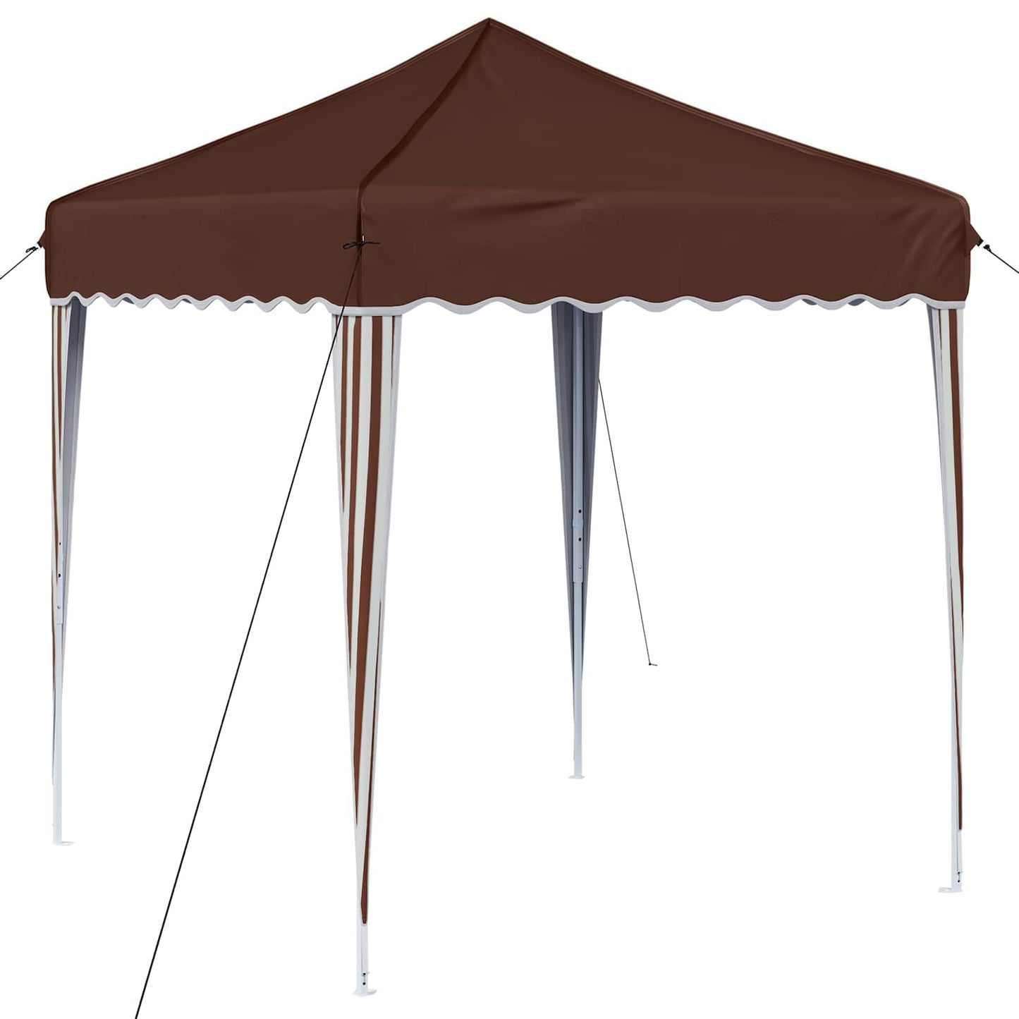 Pop-up Partyzelt 195 x 195 x 245 cm Braun Oxford-Stoff