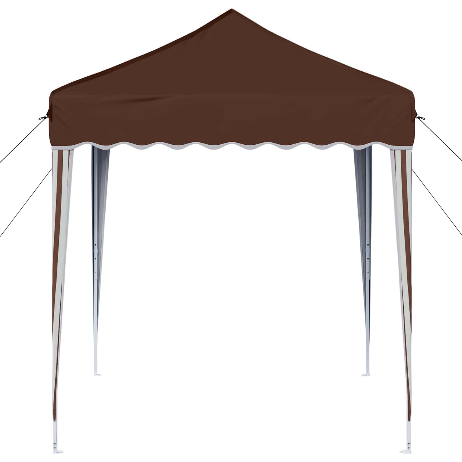 Pop-up Partyzelt 195 x 195 x 245 cm Braun Oxford-Stoff