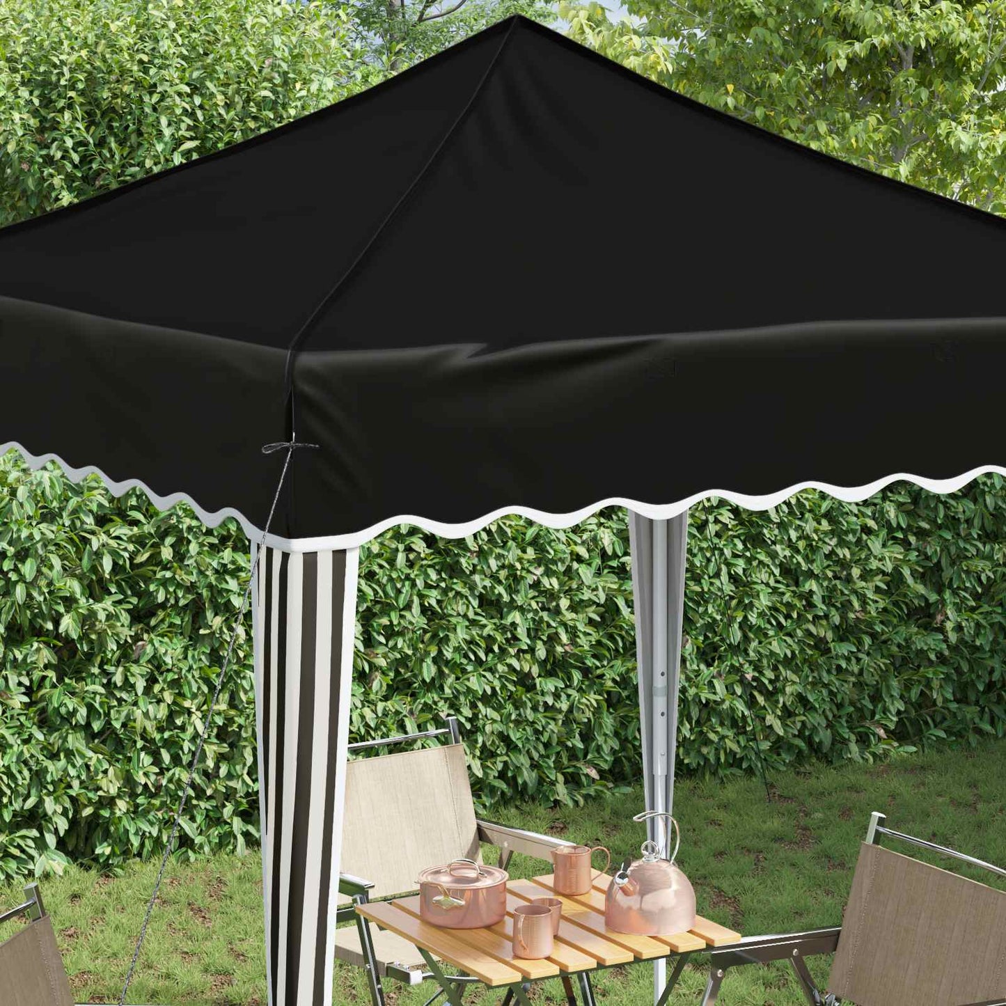 Pop-up Partyzelt 195 x 195 x 245 cm Schwarz Oxford-Stoff