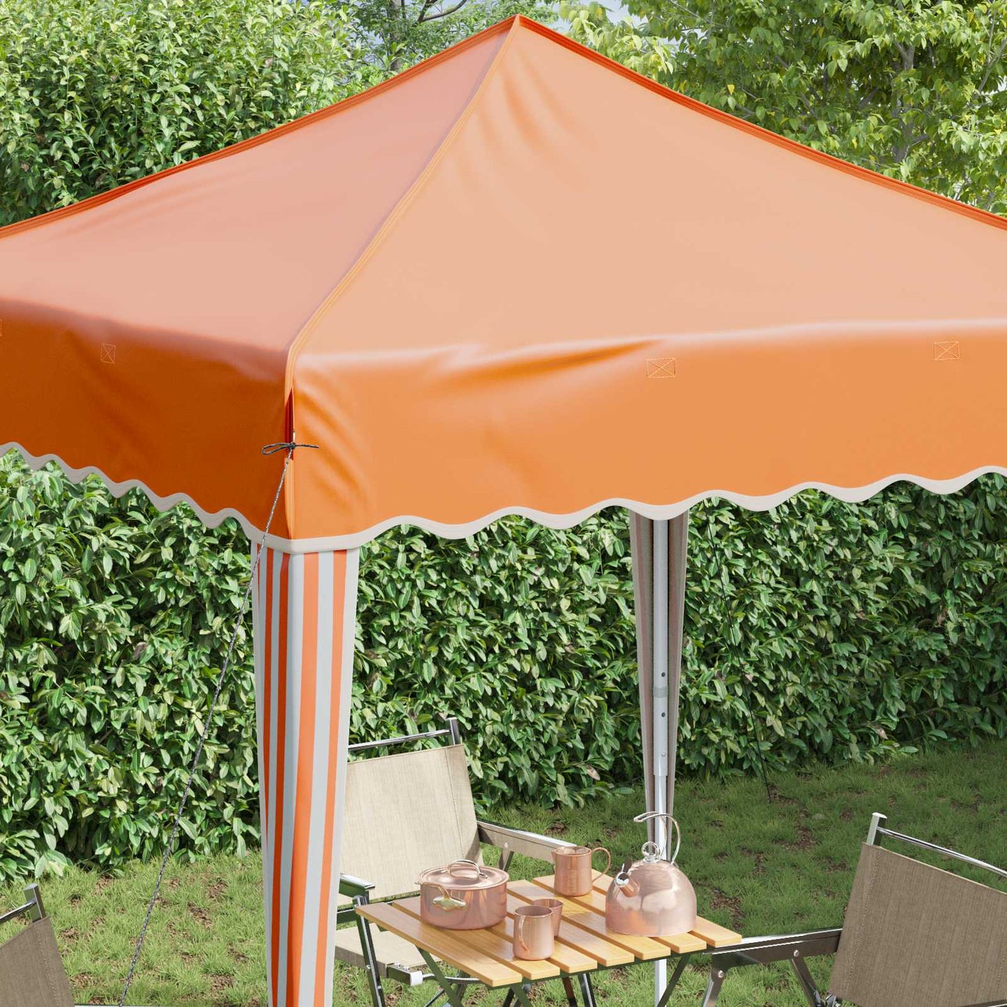 Pop-up Partyzelt 195 x 195 x 245 cm Orange Oxford-Stoff