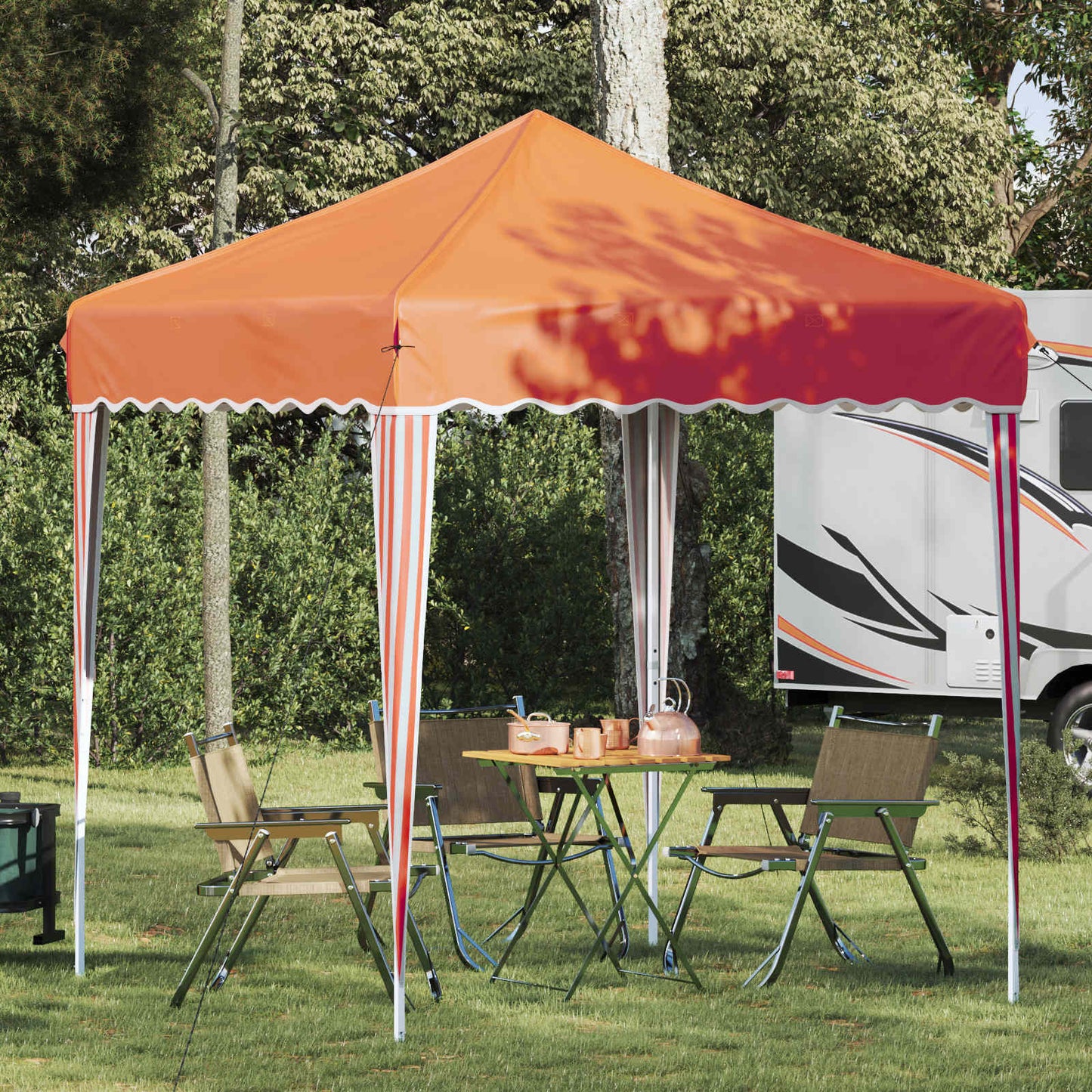 Pop-up Partyzelt 195 x 195 x 245 cm Orange Oxford-Stoff