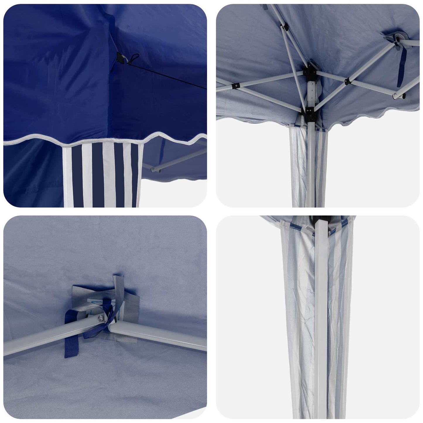 Pop-up Partyzelt 195 x 195 x 245 cm Blau Oxford-Stoff