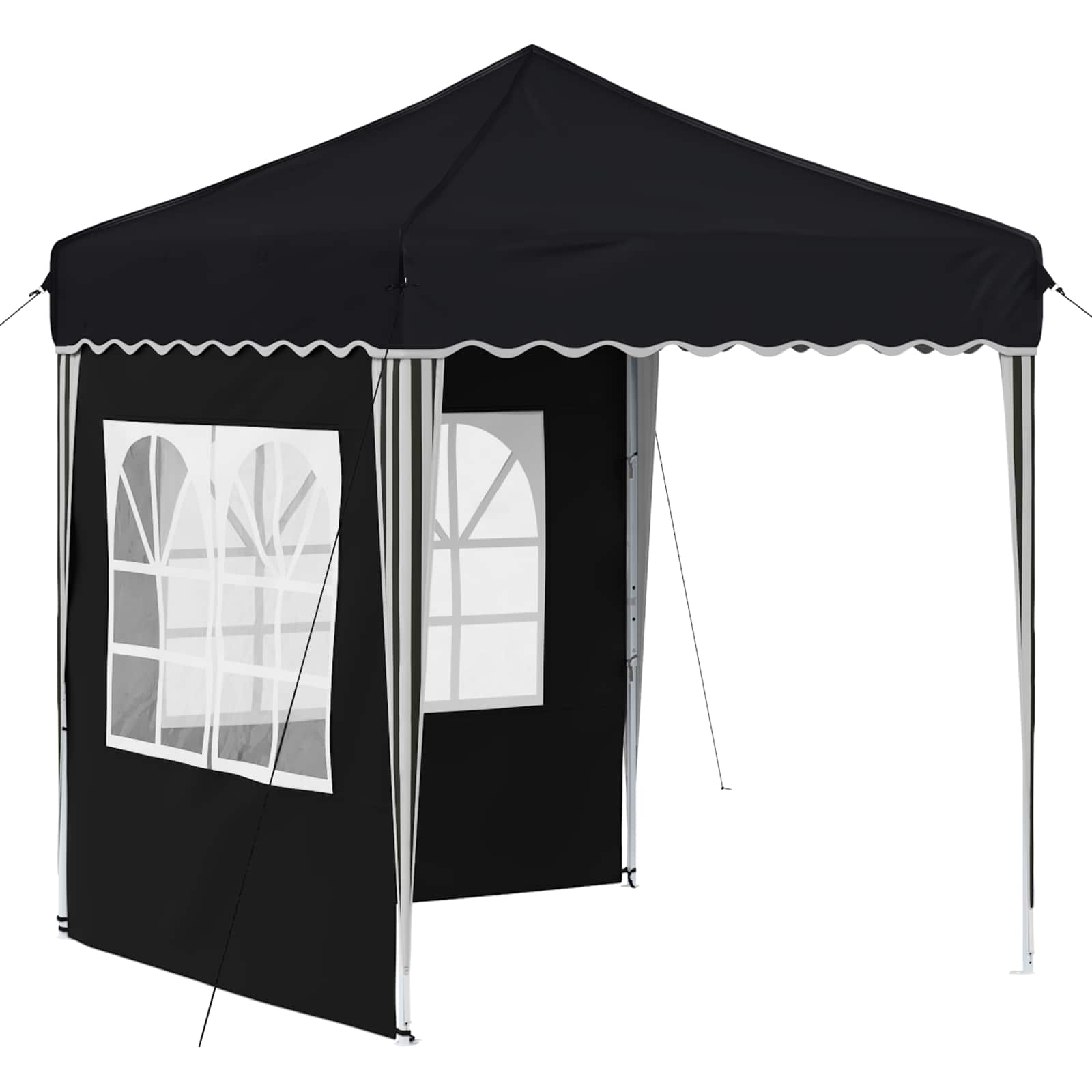 Pop-up Partyzelt 195 x 195 x 245 cm Anthrazit Oxford-Stoff