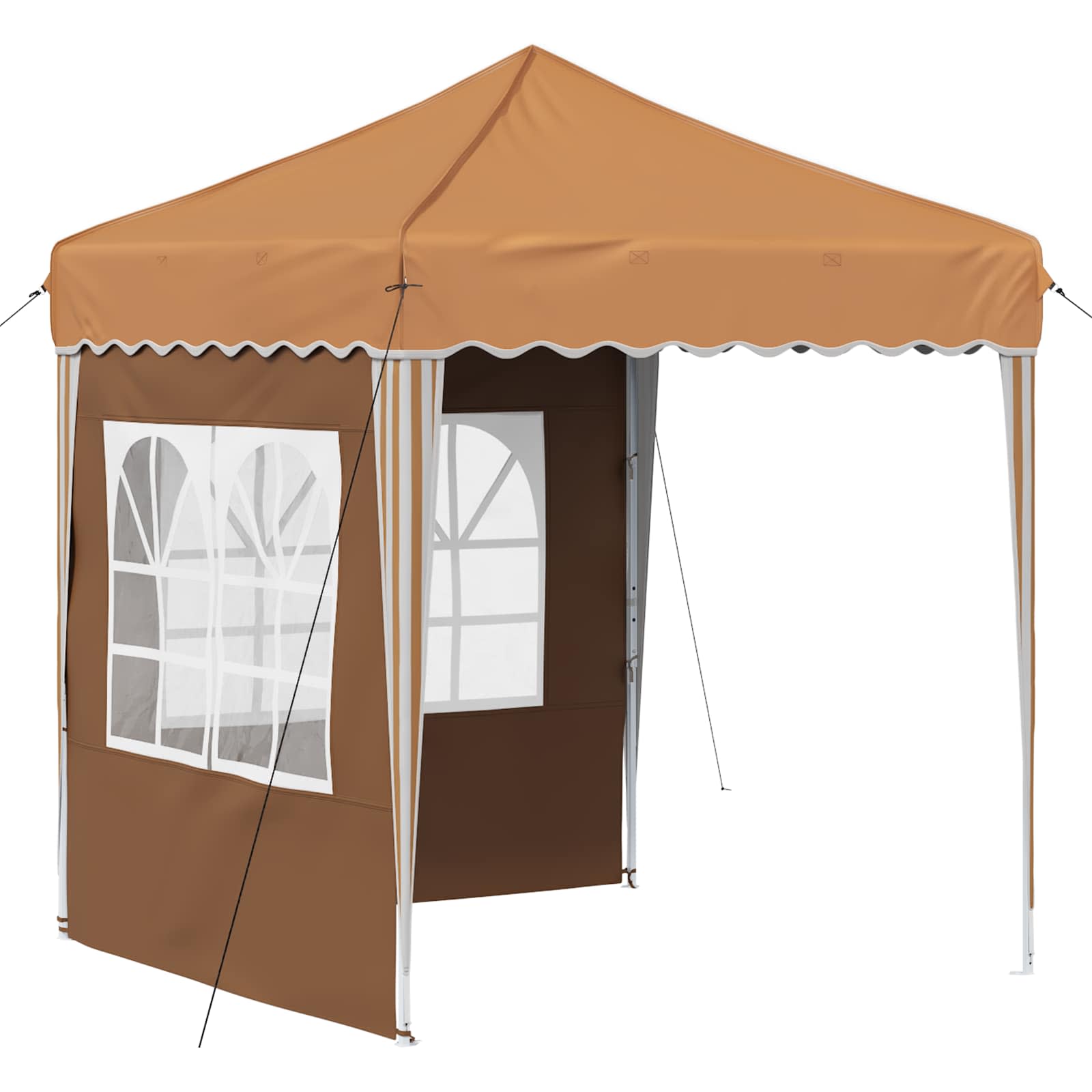 Pop-up Partyzelt 195 x 195 x 245 cm Beige Oxford-Stoff