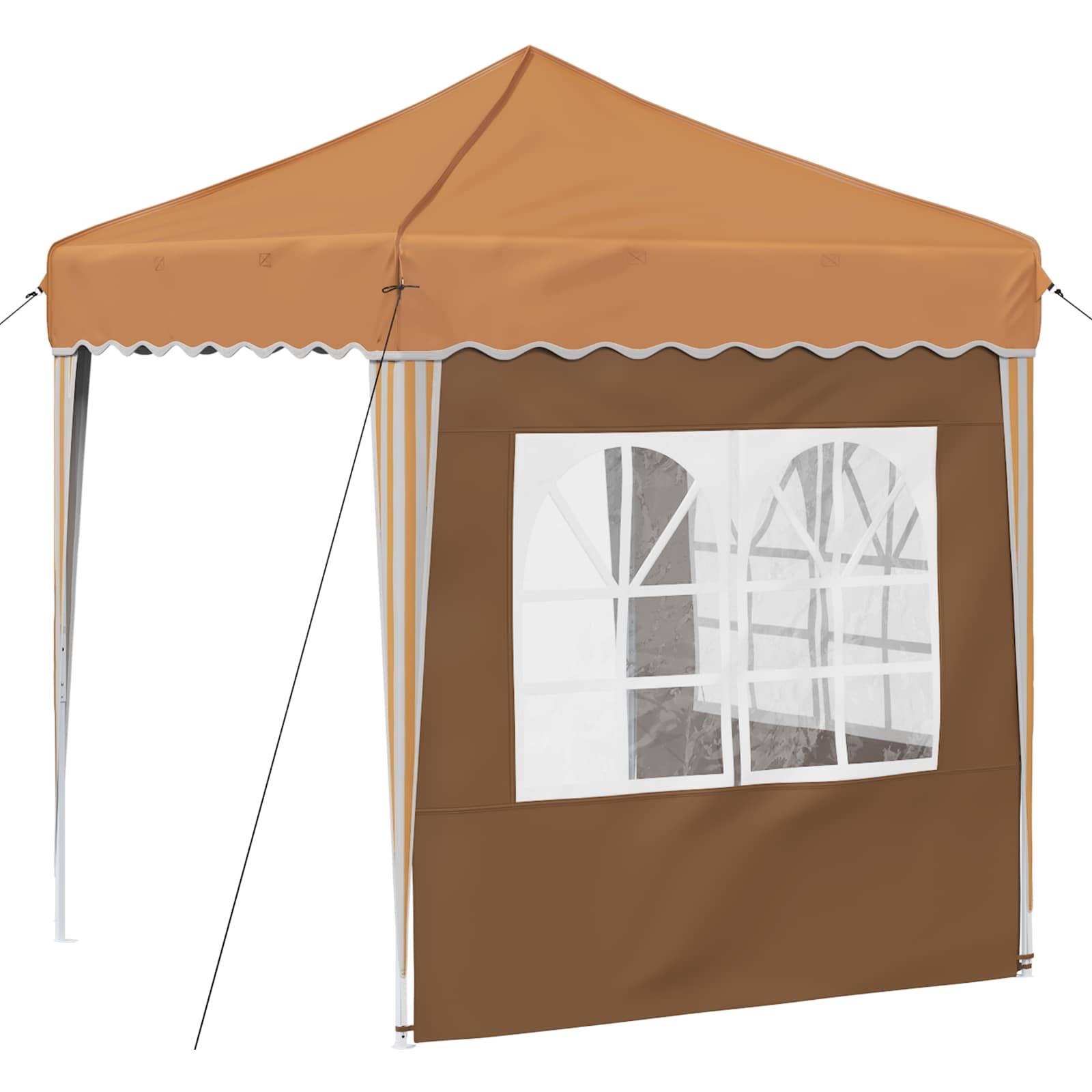 Pop-up Partyzelt 195 x 195 x 245 cm Beige Oxford-Stoff