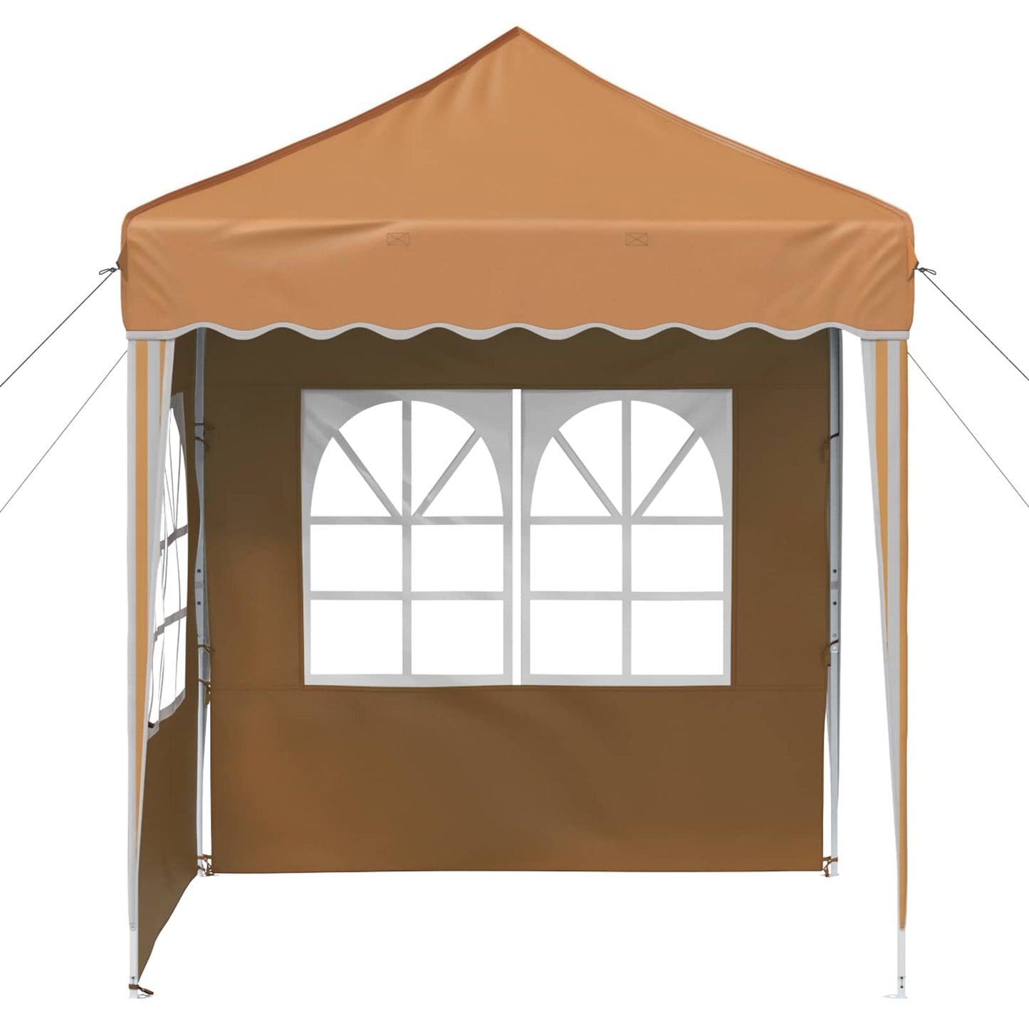 Pop-up Partyzelt 195 x 195 x 245 cm Beige Oxford-Stoff