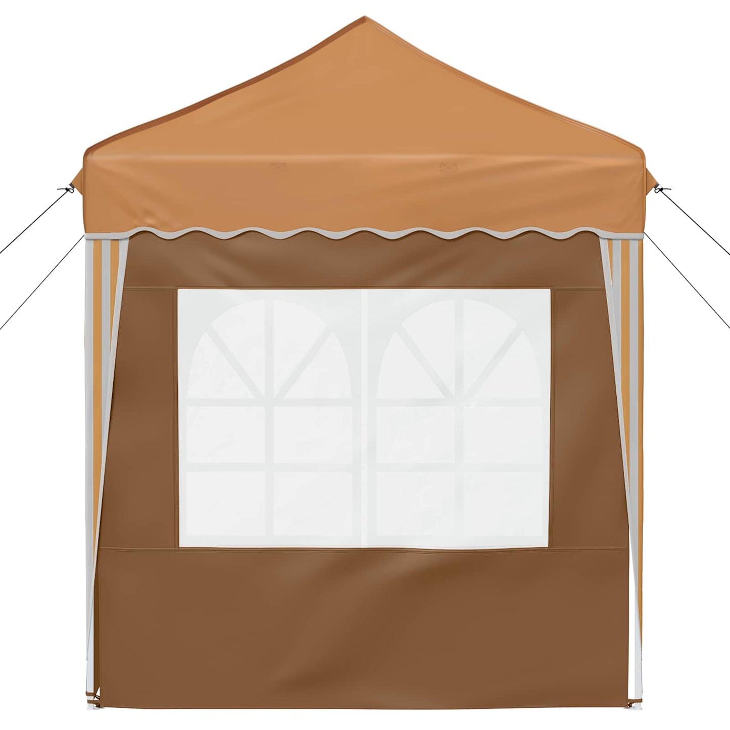 Pop-up Partyzelt 195 x 195 x 245 cm Beige Oxford-Stoff