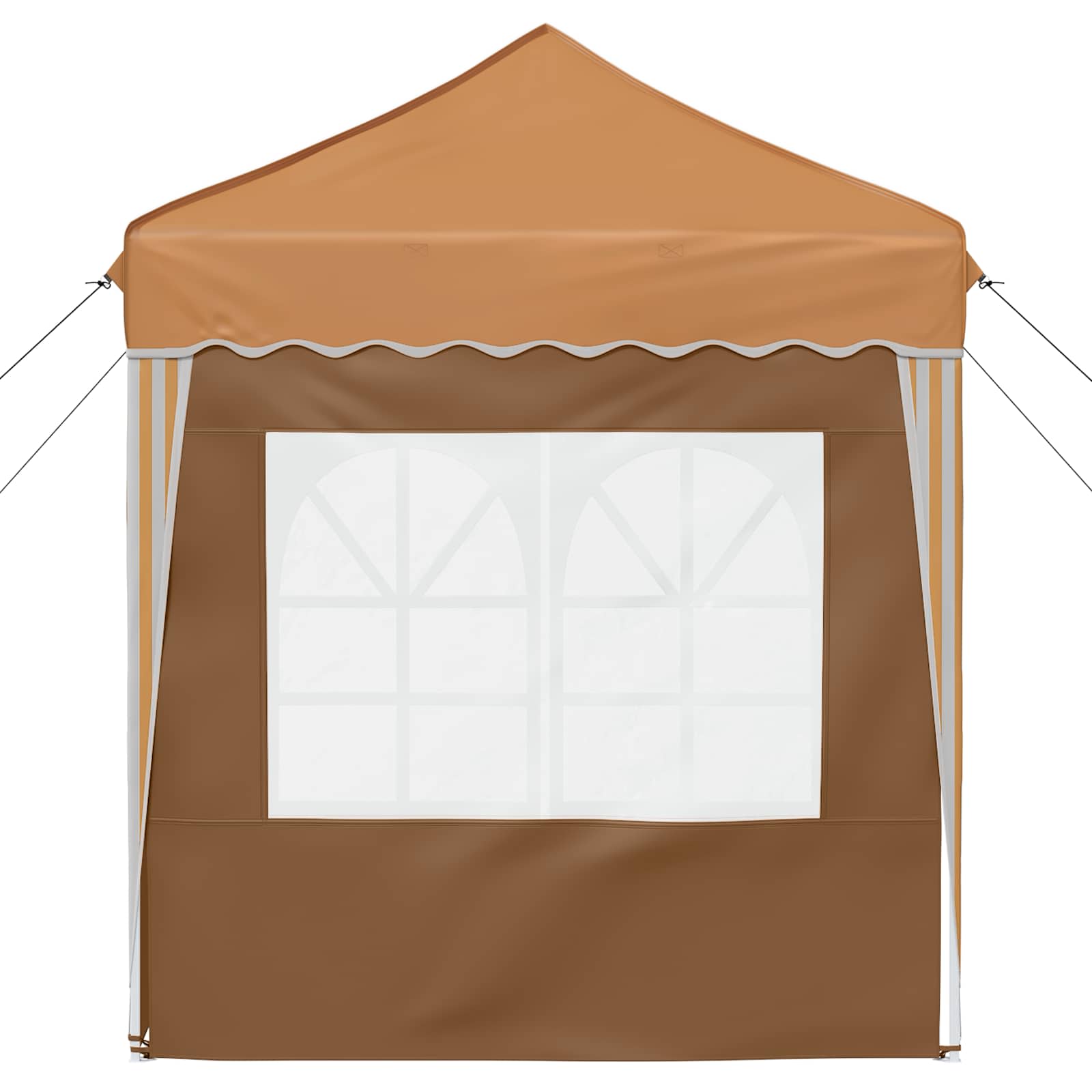 Pop-up Partyzelt 195 x 195 x 245 cm Beige Oxford-Stoff