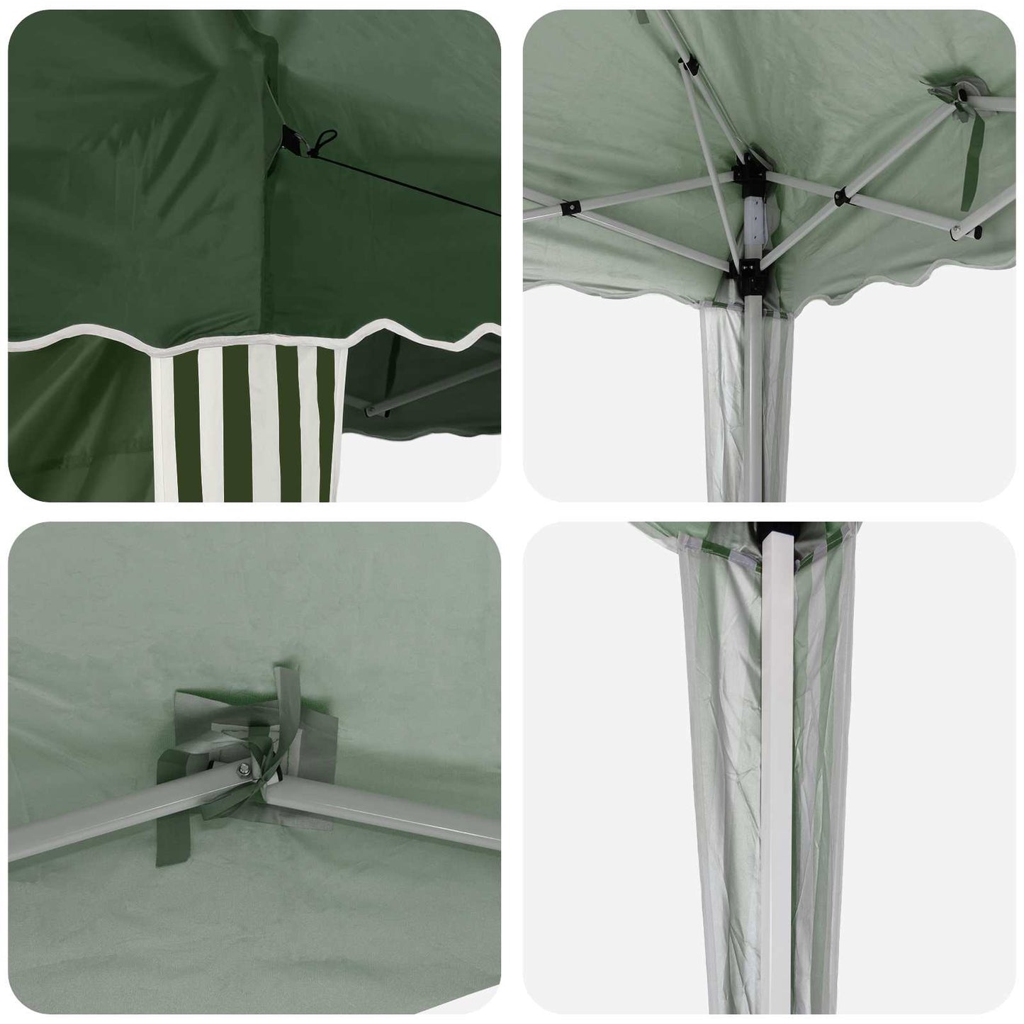 Pop-up Partyzelt 195 x 195 x 245 cm Grün Oxford-Stoff