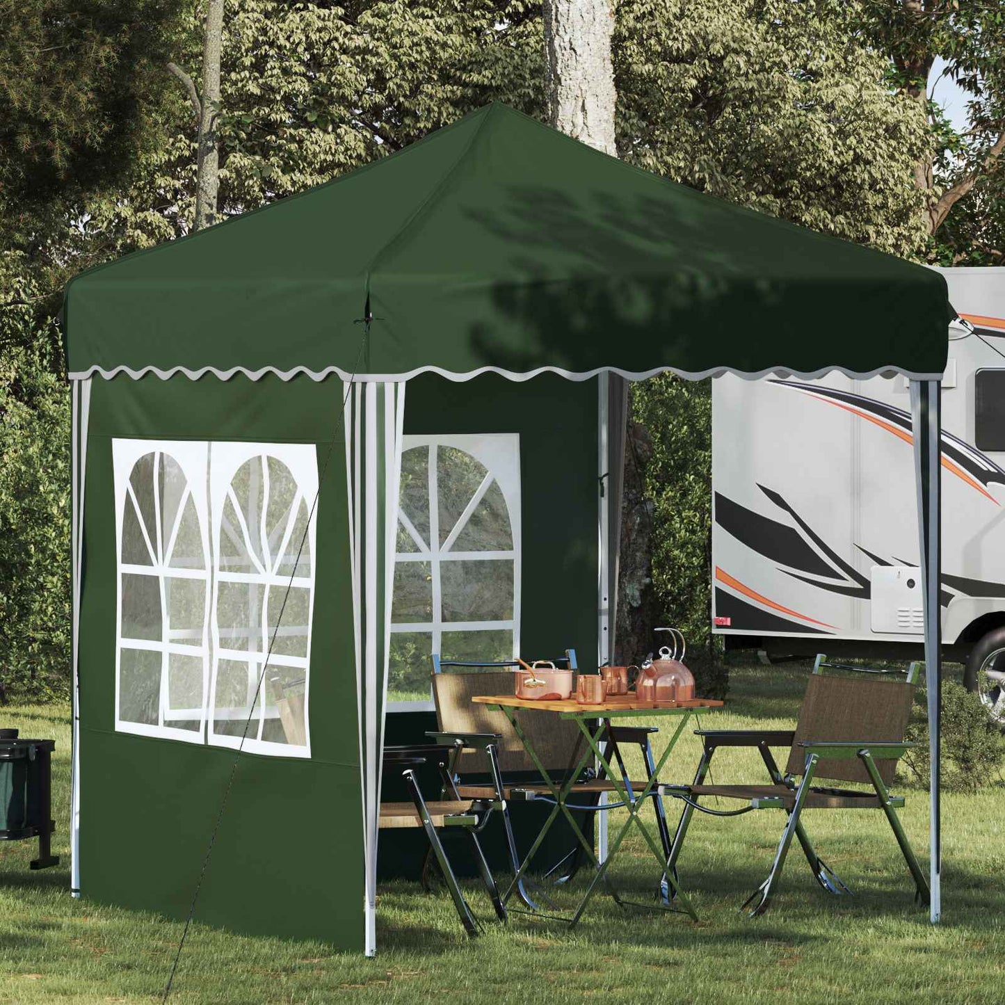 Pop-up Partyzelt 195 x 195 x 245 cm Grün Oxford-Stoff