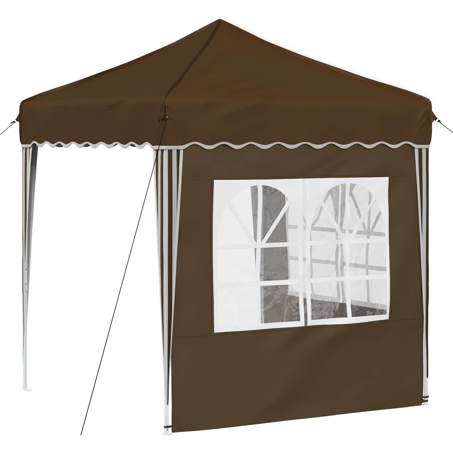 Pop-up Partyzelt 195 x 195 x 245 cm Taupe Oxford-Stoff