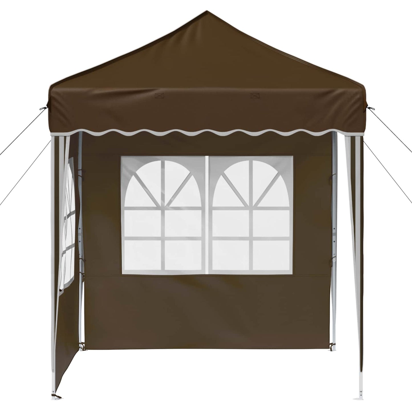 Pop-up Partyzelt 195 x 195 x 245 cm Taupe Oxford-Stoff