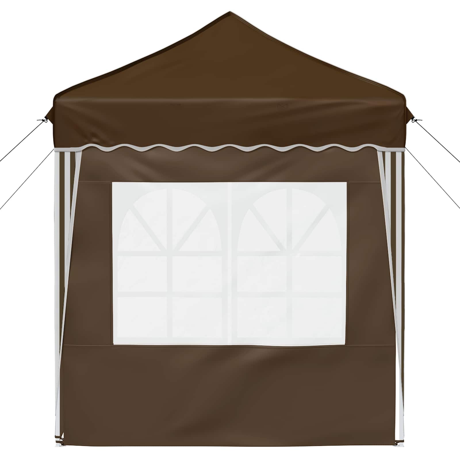 Pop-up Partyzelt 195 x 195 x 245 cm Taupe Oxford-Stoff