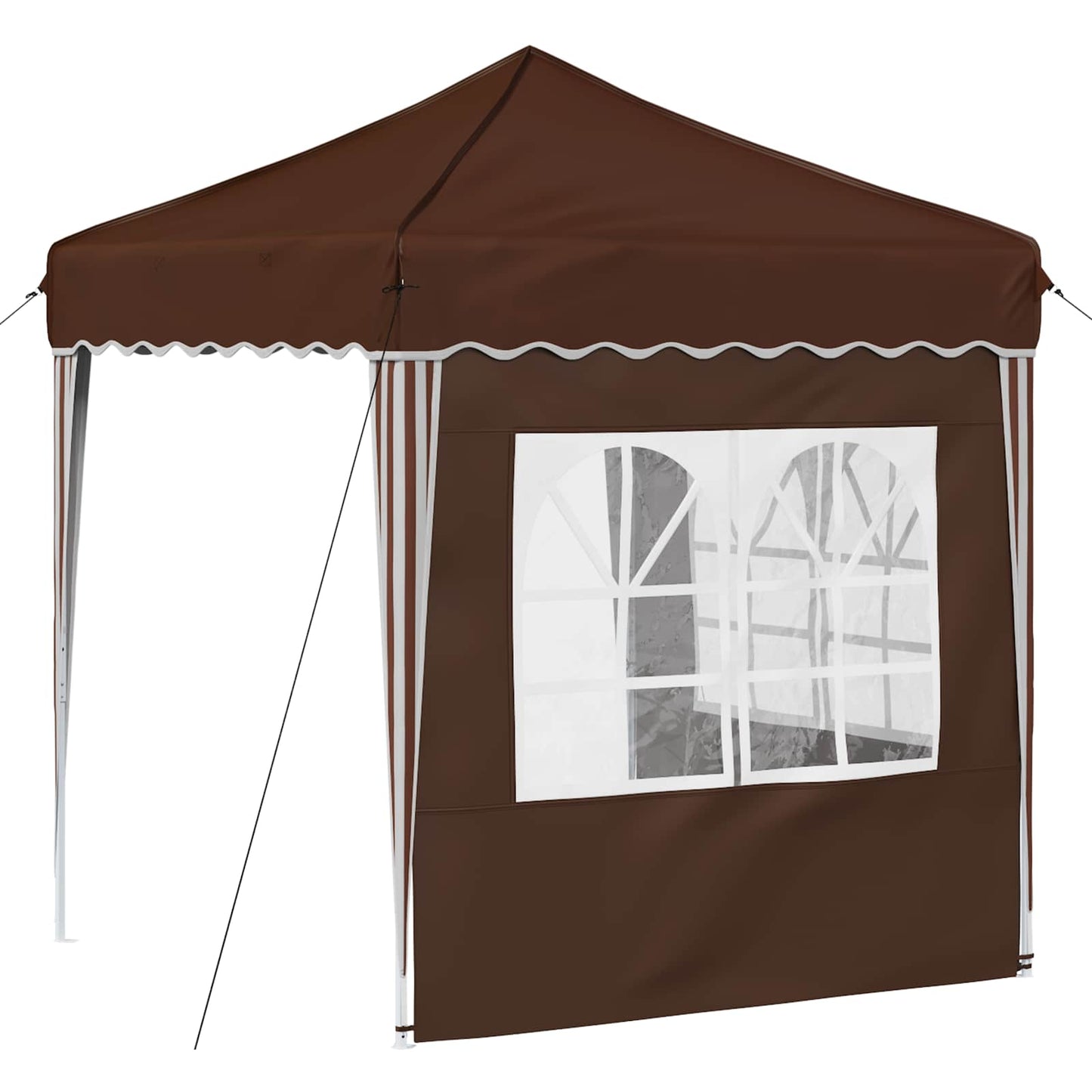 Pop-up Partyzelt 195 x 195 x 245 cm Braun Oxford-Stoff