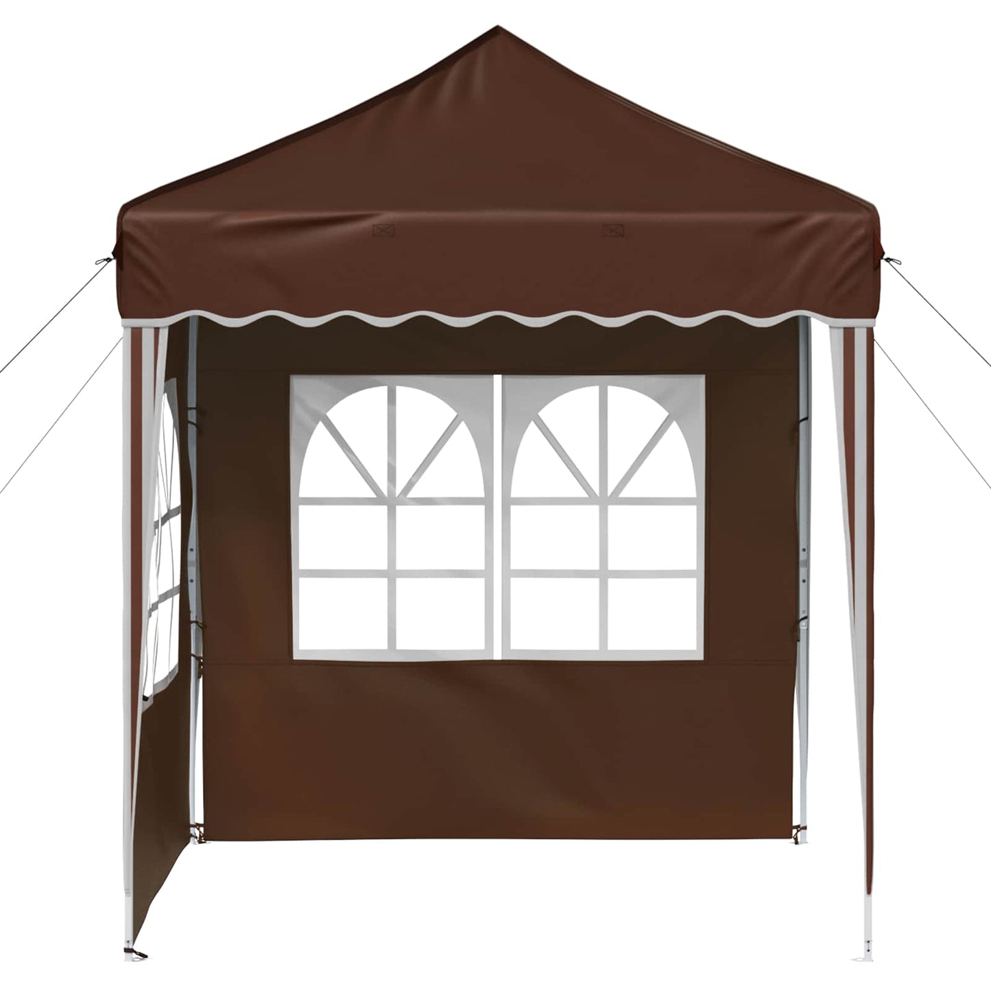 Pop-up Partyzelt 195 x 195 x 245 cm Braun Oxford-Stoff