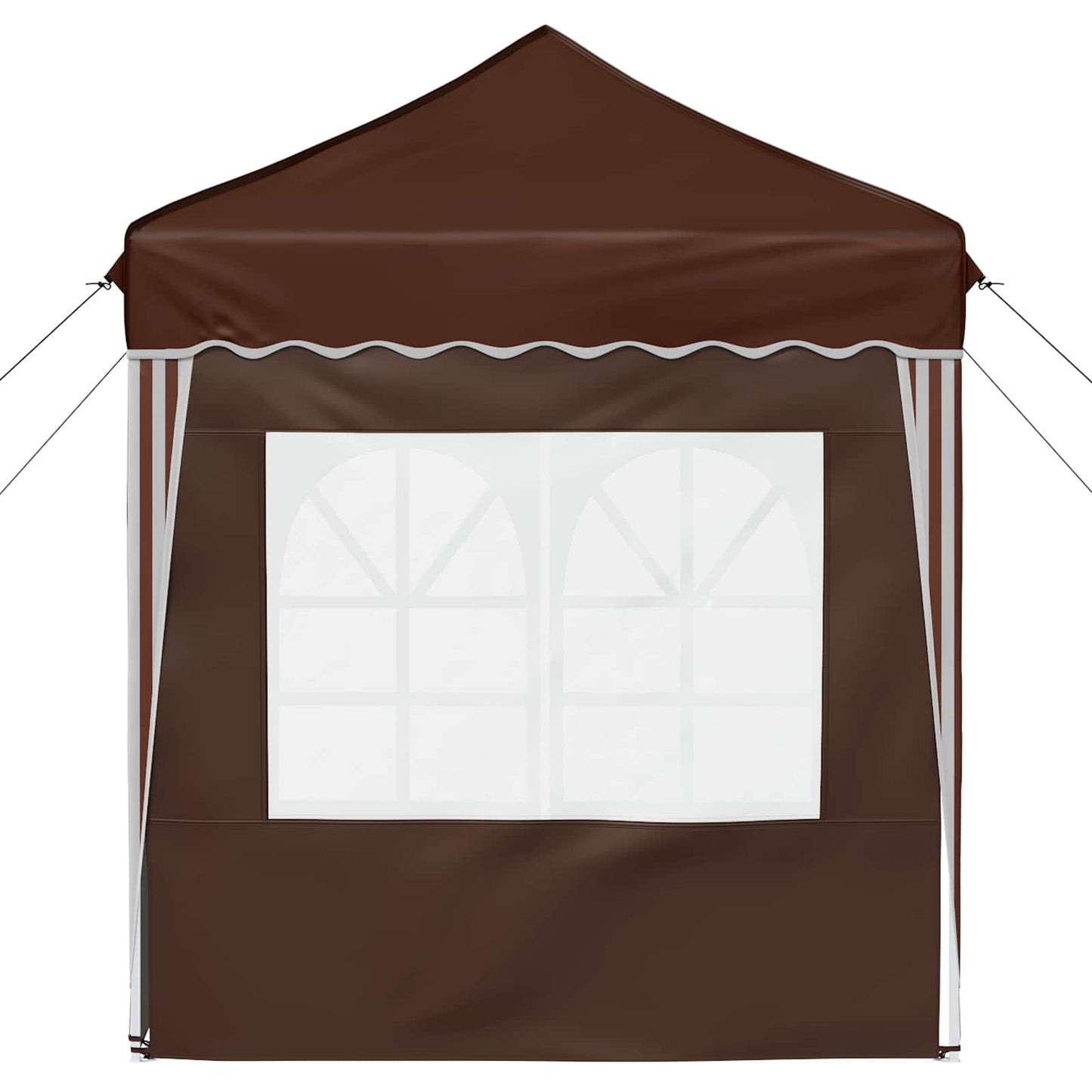 Pop-up Partyzelt 195 x 195 x 245 cm Braun Oxford-Stoff