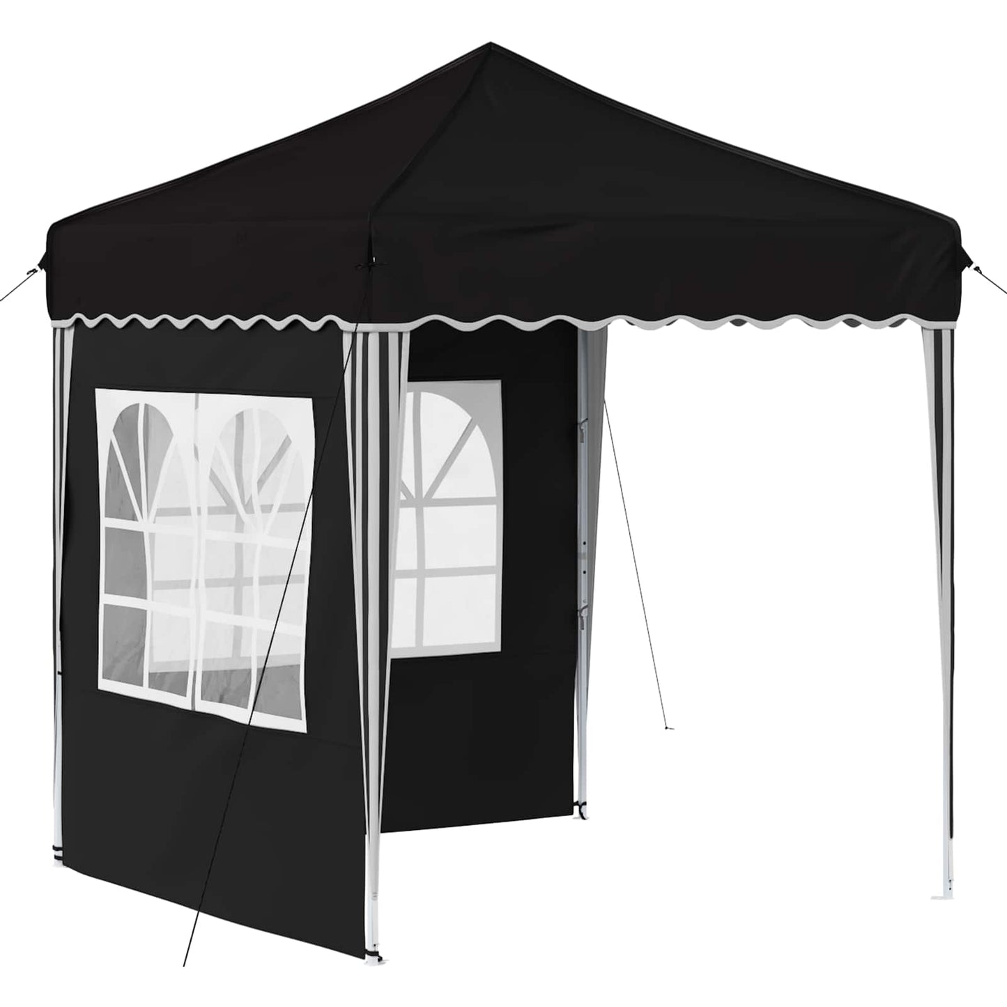 Pop-up Partyzelt 195 x 195 x 245 cm Schwarz Oxford-Stoff