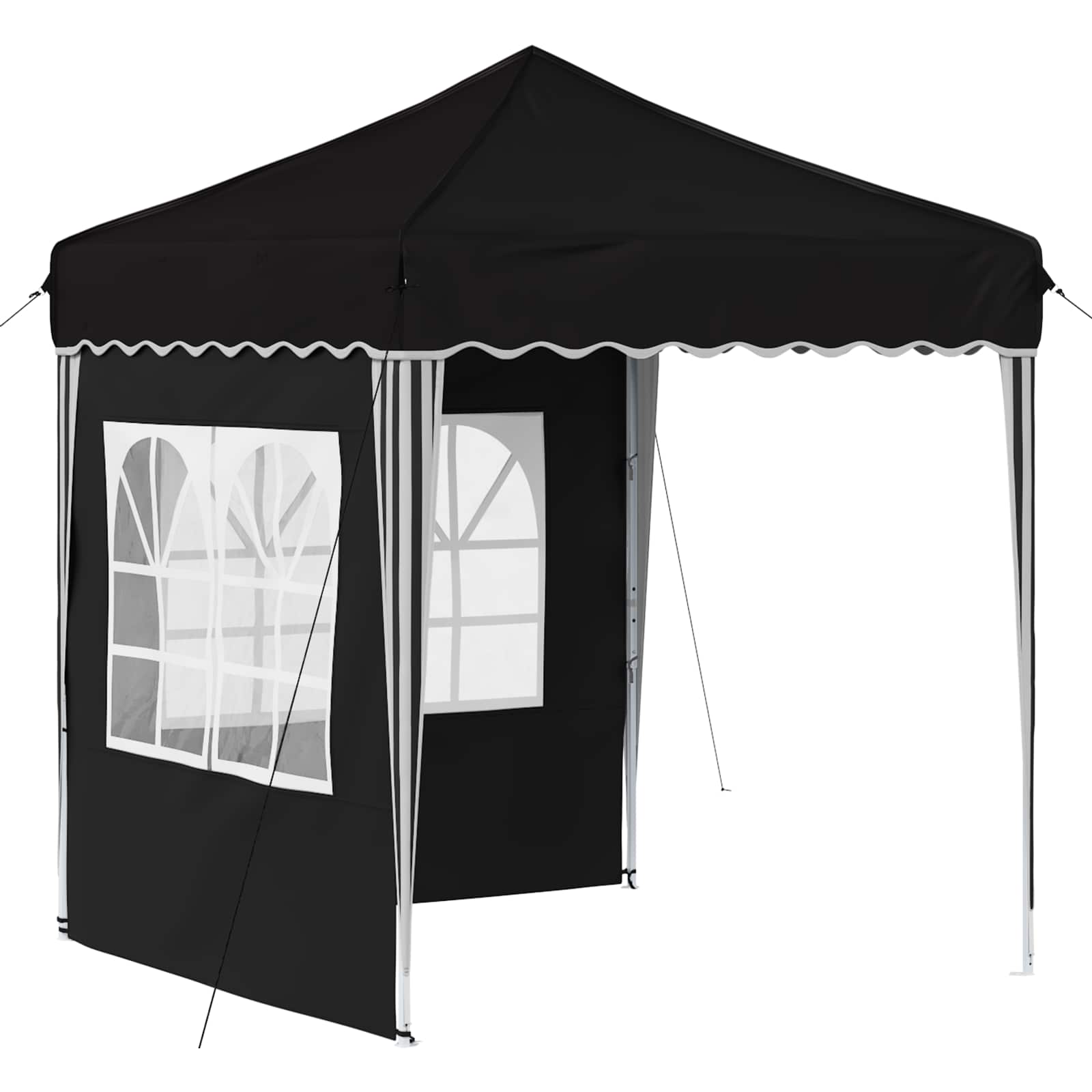 Pop-up Partyzelt 195 x 195 x 245 cm Schwarz Oxford-Stoff