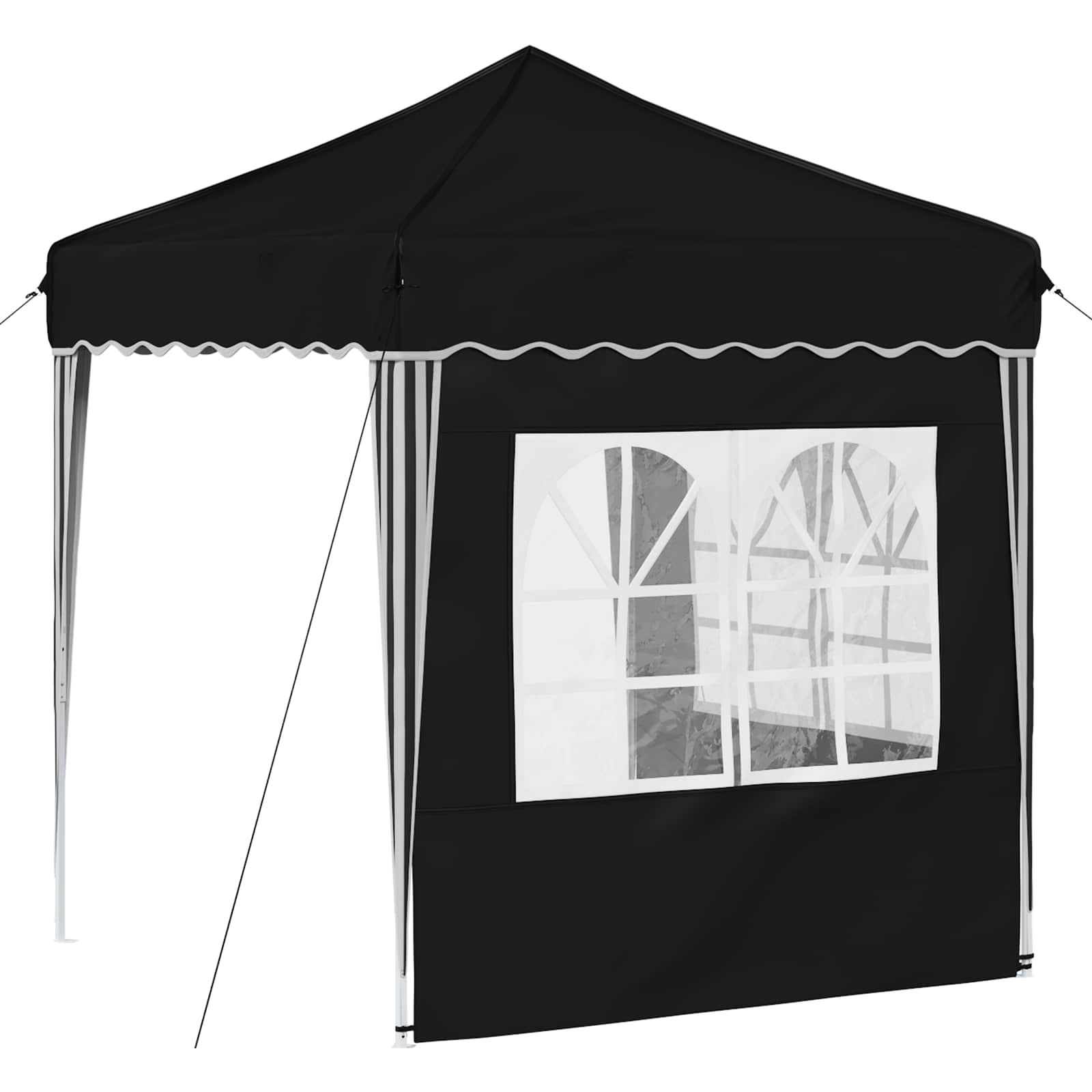 Pop-up Partyzelt 195 x 195 x 245 cm Schwarz Oxford-Stoff