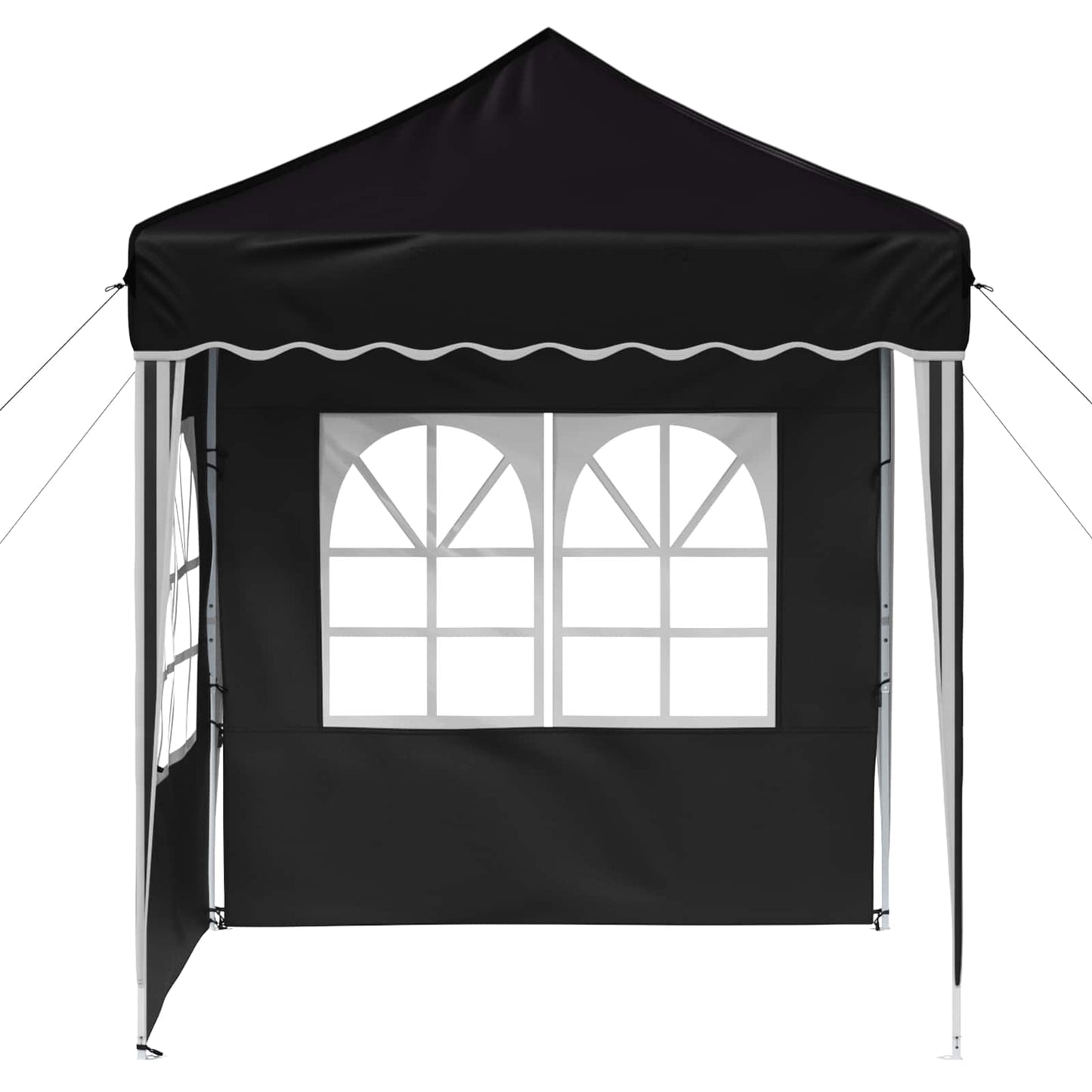 Pop-up Partyzelt 195 x 195 x 245 cm Schwarz Oxford-Stoff