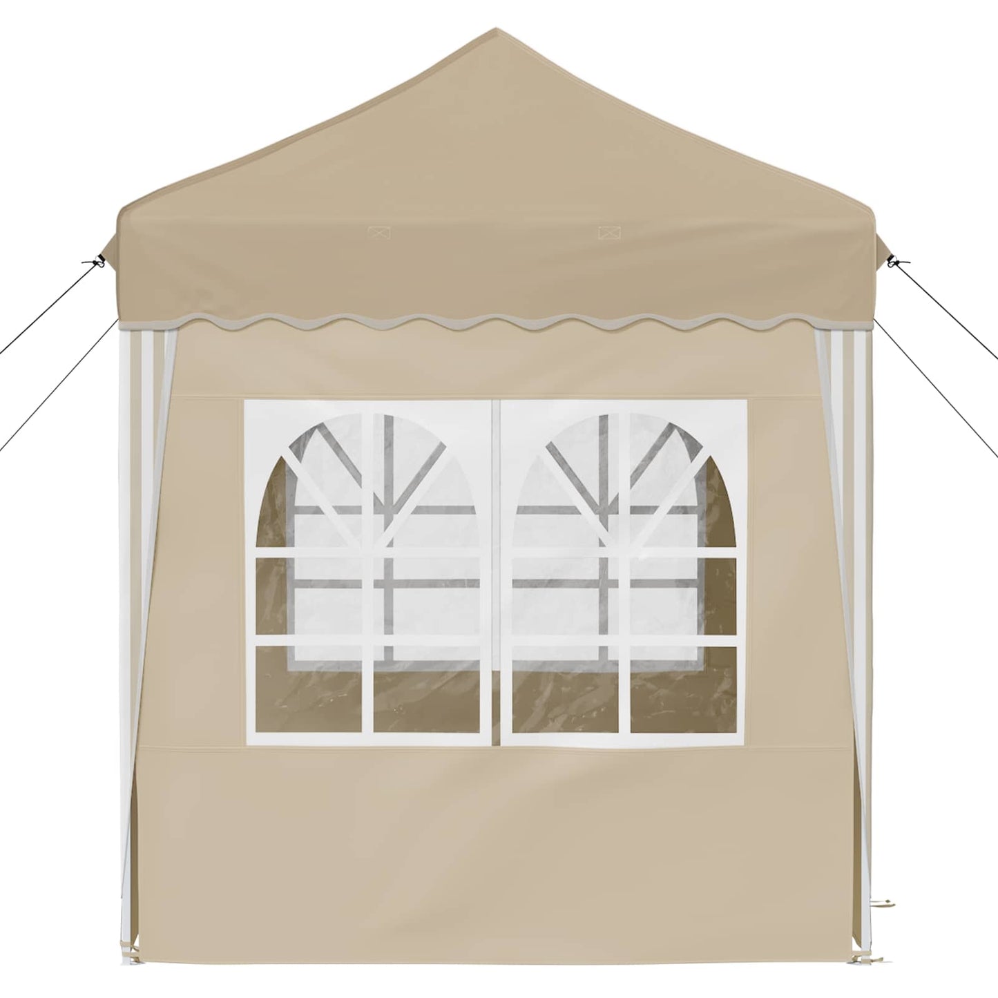 Pop-up Partyzelt 195 x 195 x 245 cm Creme Oxford-Stoff