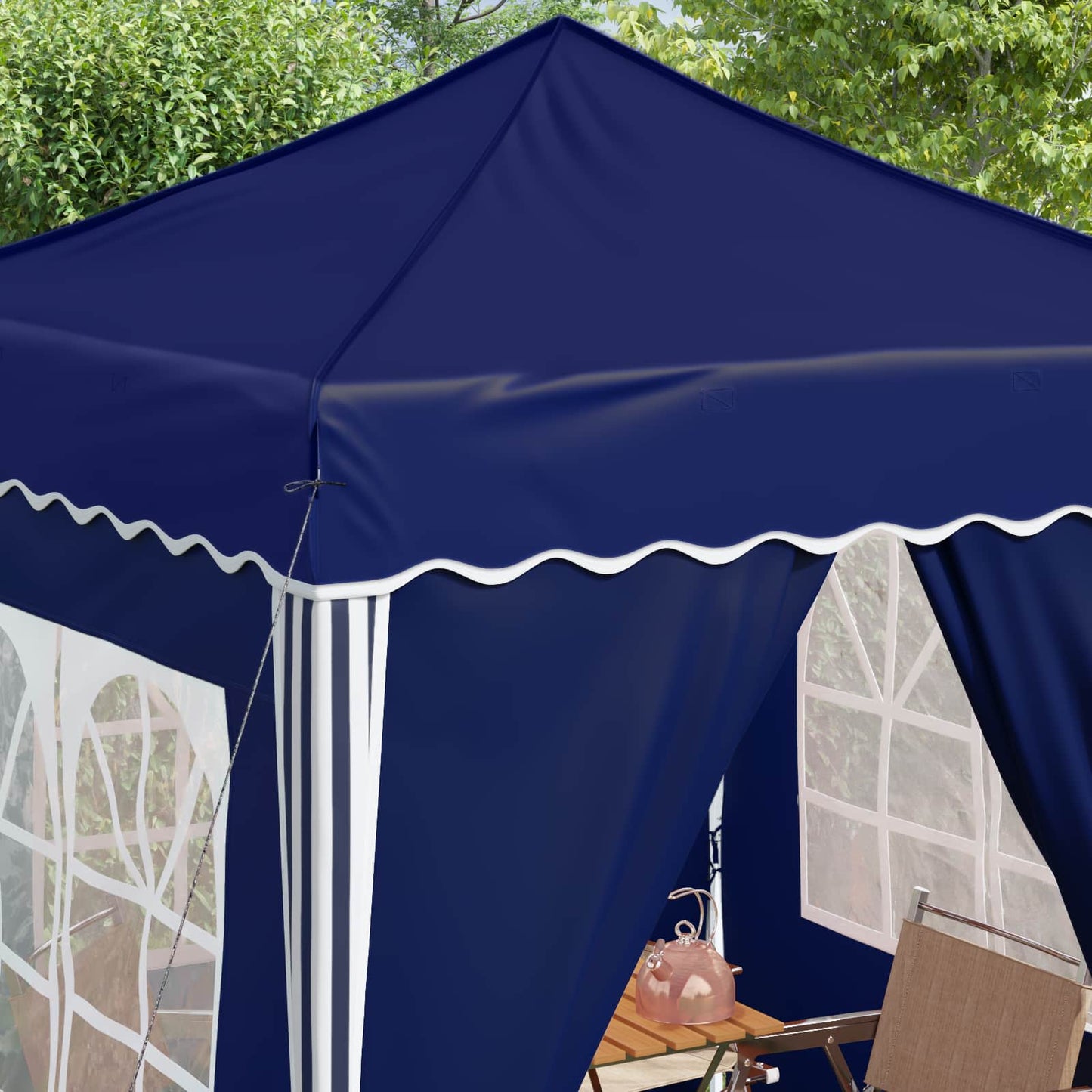 Pop-up Partyzelt 195 x 195 x 245 cm Blau Oxford-Stoff