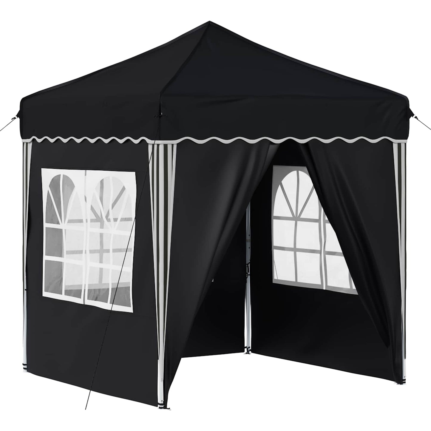 Pop-up Partyzelt 195 x 195 x 245 cm Anthrazit Oxford-Stoff