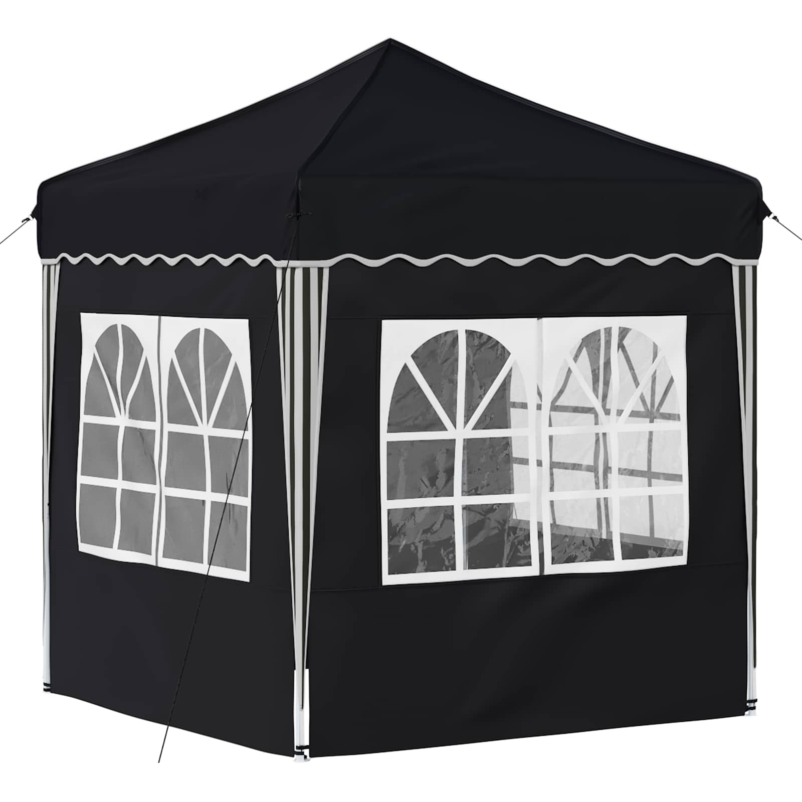 Pop-up Partyzelt 195 x 195 x 245 cm Anthrazit Oxford-Stoff