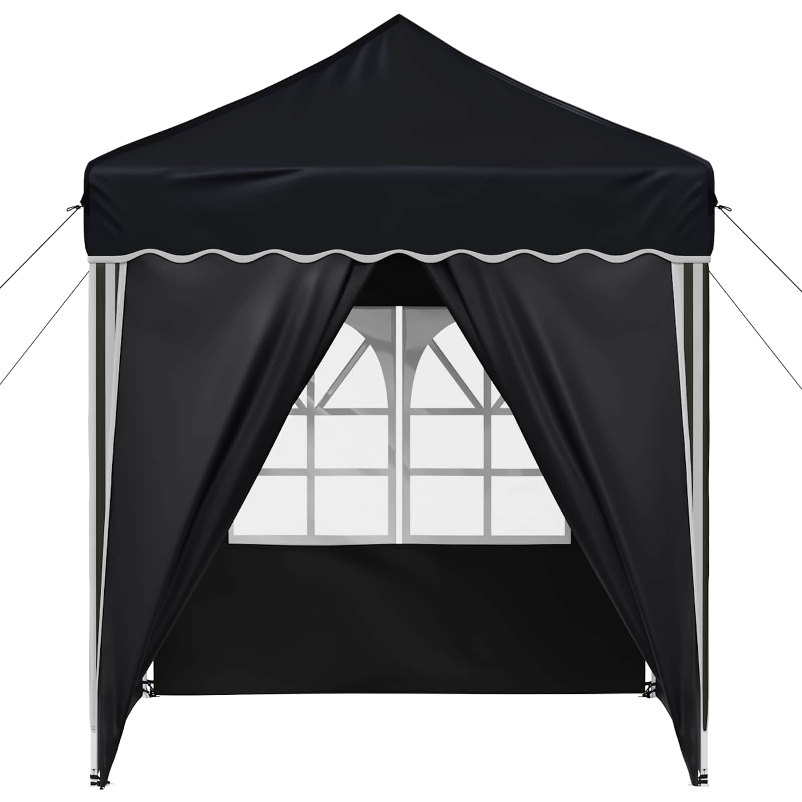 Pop-up Partyzelt 195 x 195 x 245 cm Anthrazit Oxford-Stoff