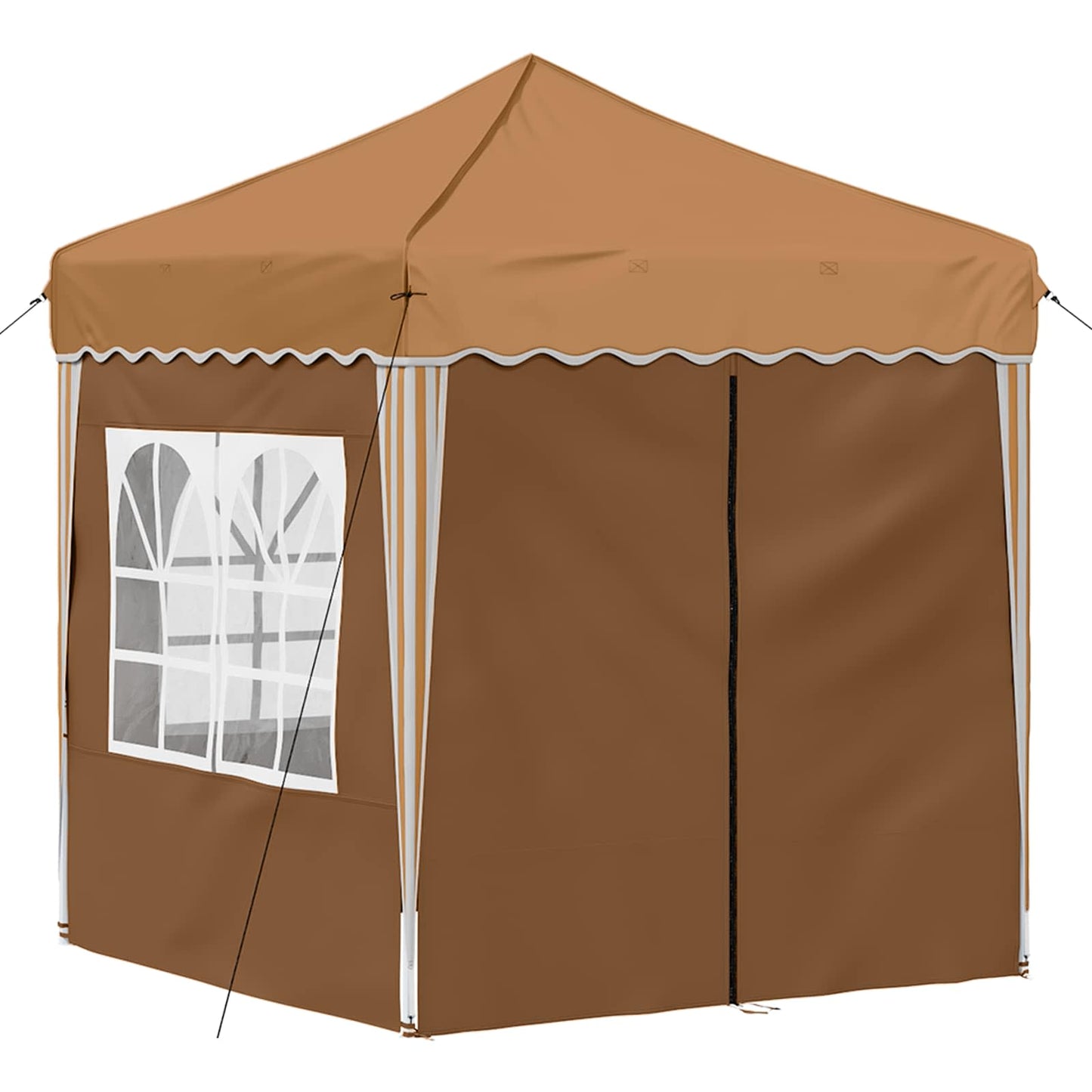 Pop-up Partyzelt 195 x 195 x 245 cm Beige Oxford-Stoff