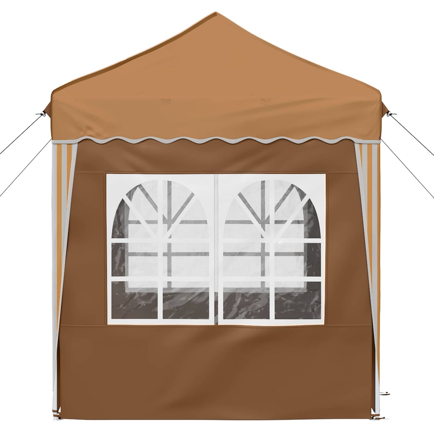 Pop-up Partyzelt 195 x 195 x 245 cm Beige Oxford-Stoff