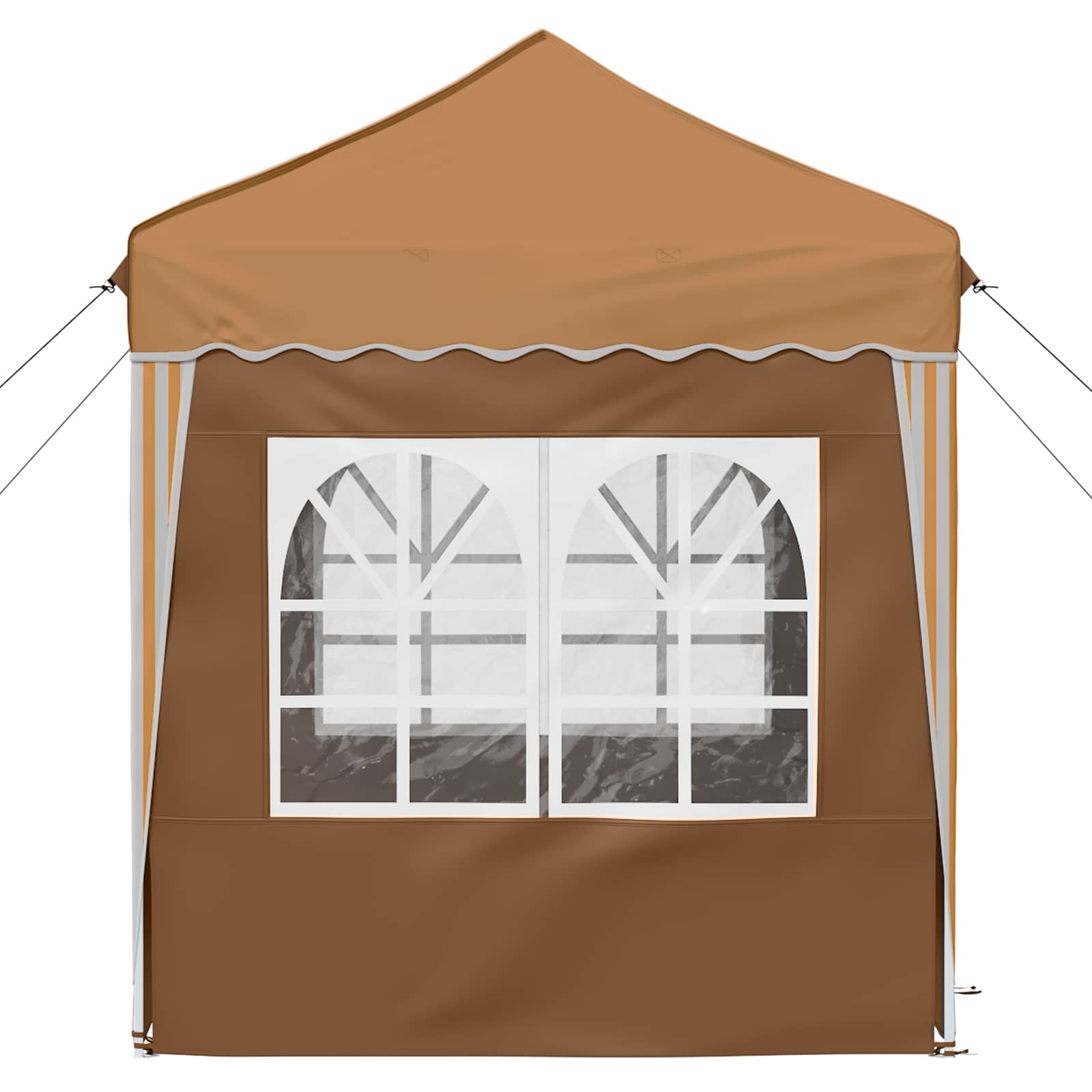 Pop-up Partyzelt 195 x 195 x 245 cm Beige Oxford-Stoff