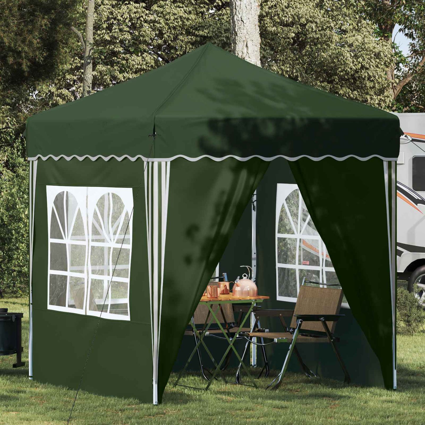 Pop-up Partyzelt 195 x 195 x 245 cm Grün Oxford-Stoff