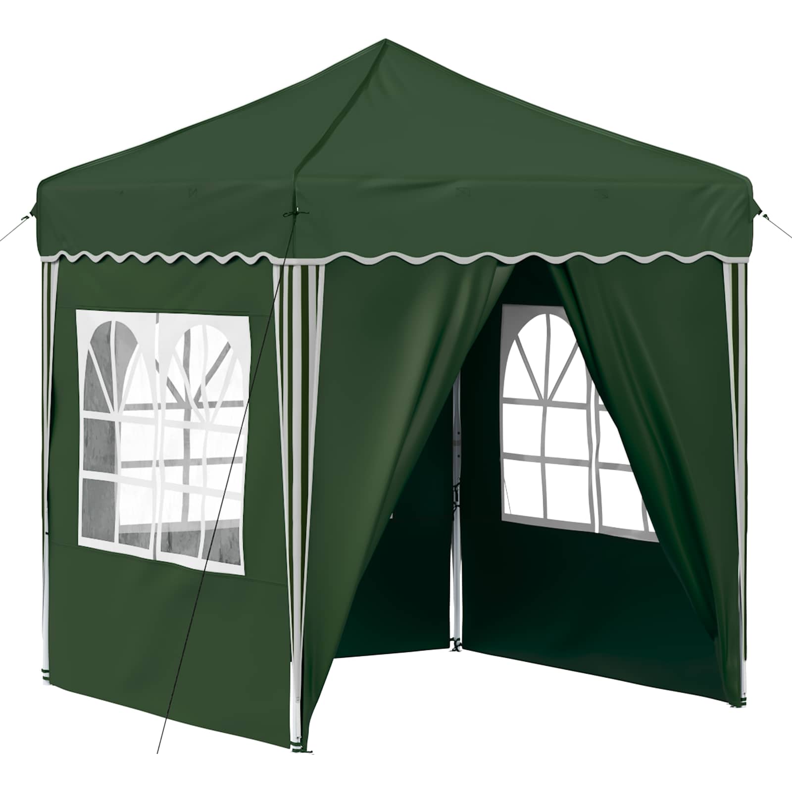 Pop-up Partyzelt 195 x 195 x 245 cm Grün Oxford-Stoff