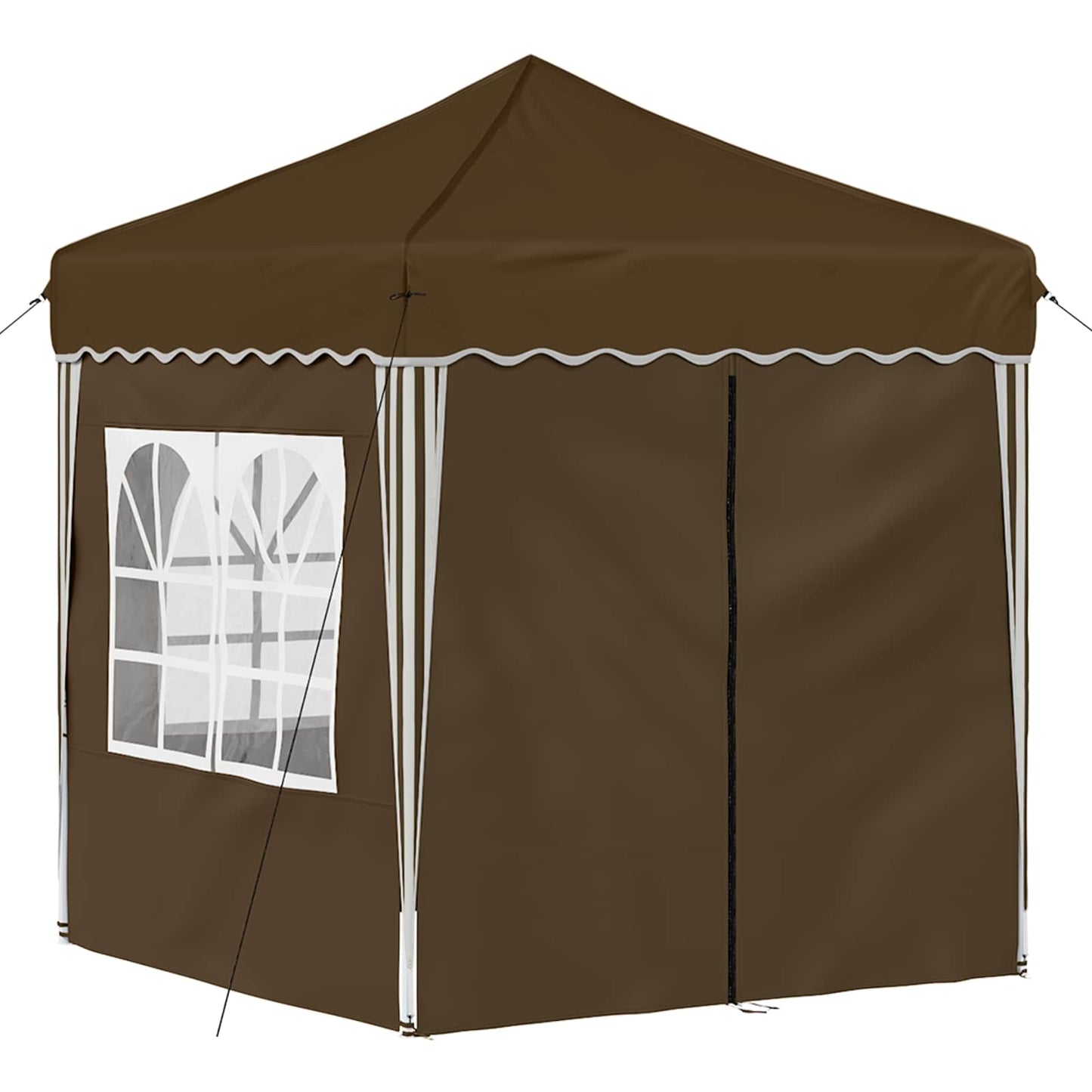 Pop-up Partyzelt 195 x 195 x 245 cm Taupe Oxford-Stoff