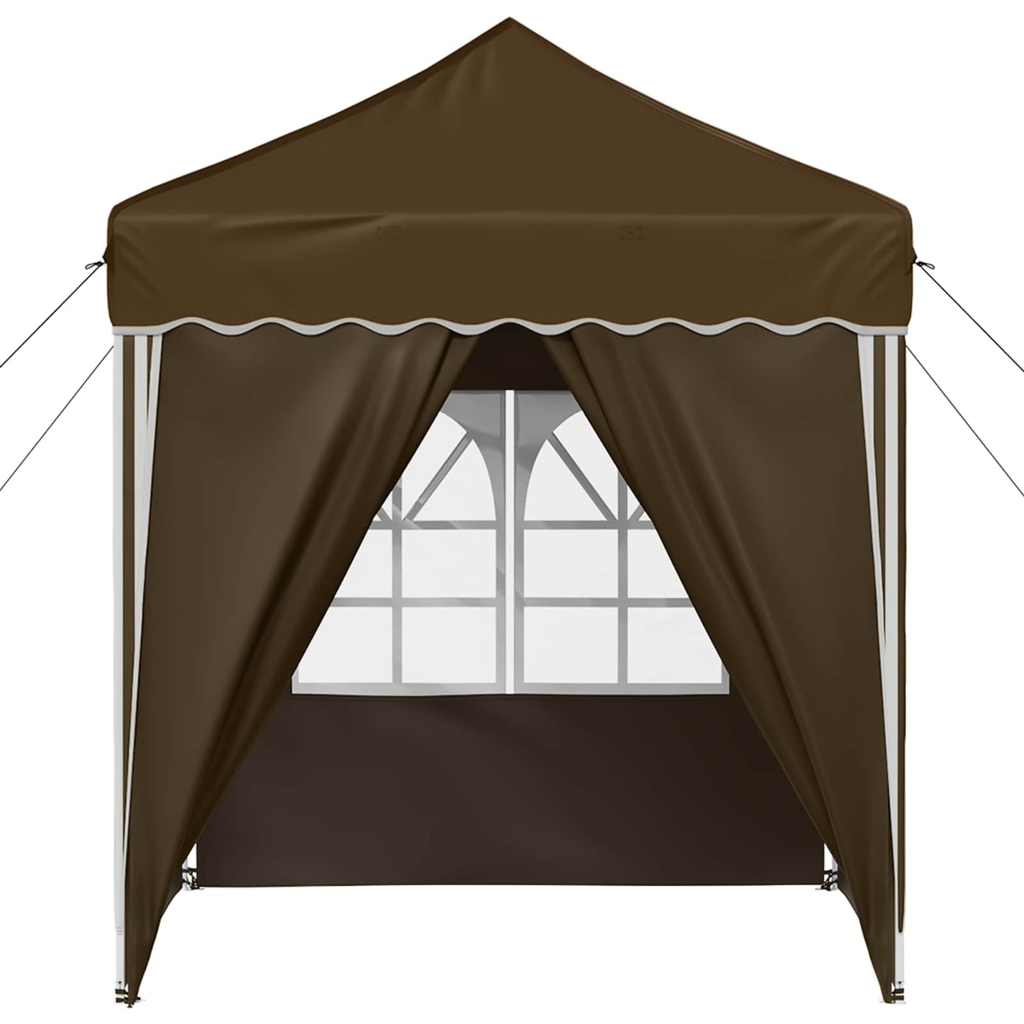 Pop-up Partyzelt 195 x 195 x 245 cm Taupe Oxford-Stoff