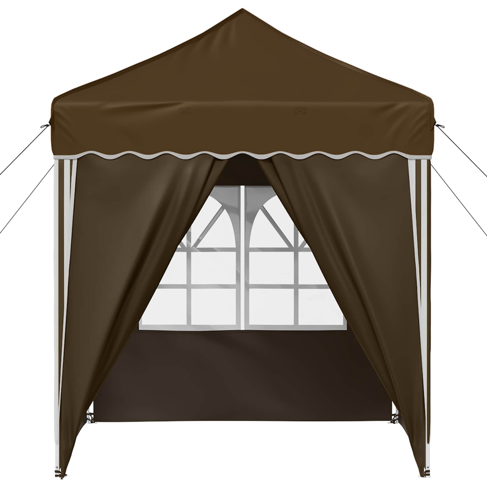 Pop-up Partyzelt 195 x 195 x 245 cm Taupe Oxford-Stoff