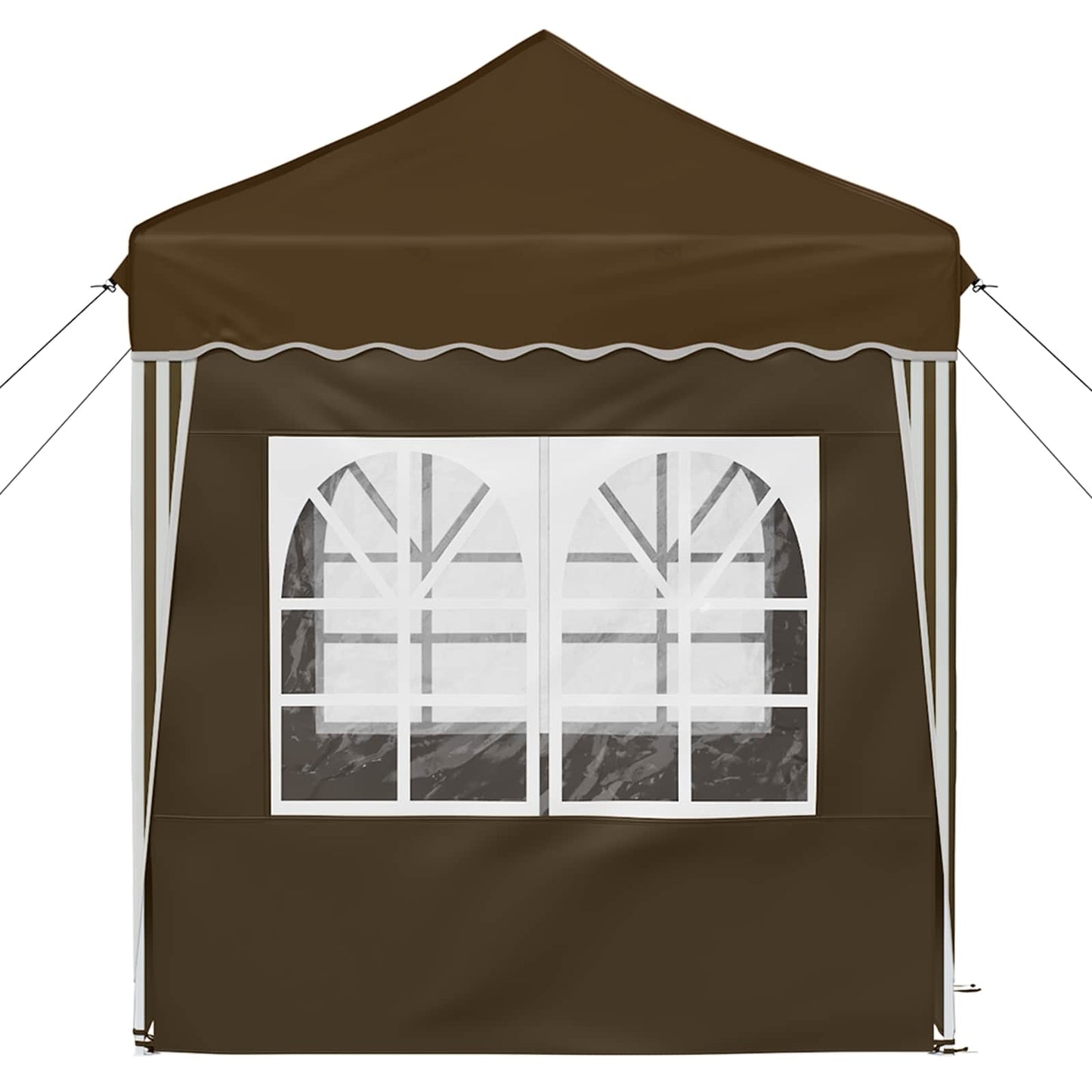 Pop-up Partyzelt 195 x 195 x 245 cm Taupe Oxford-Stoff