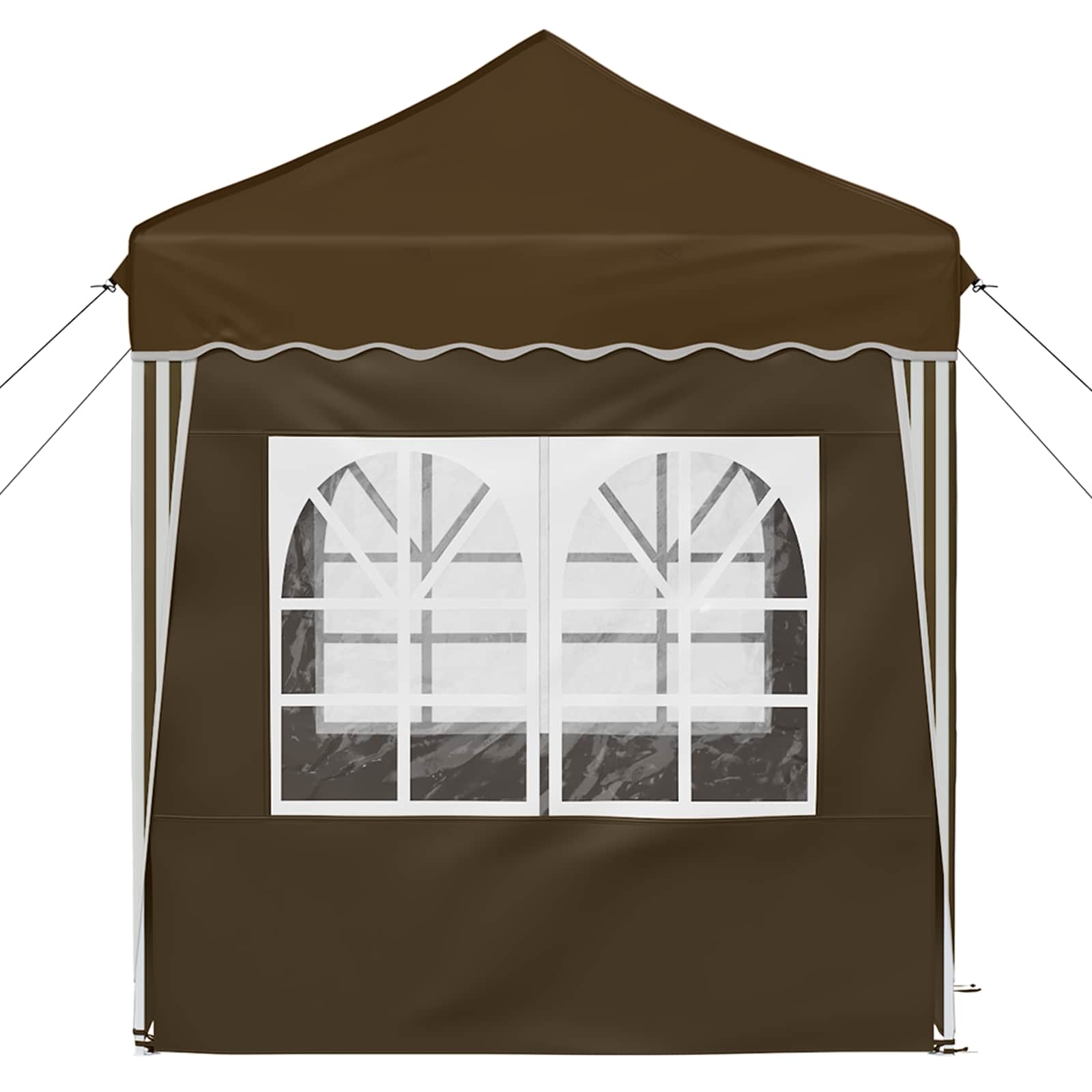 Pop-up Partyzelt 195 x 195 x 245 cm Taupe Oxford-Stoff