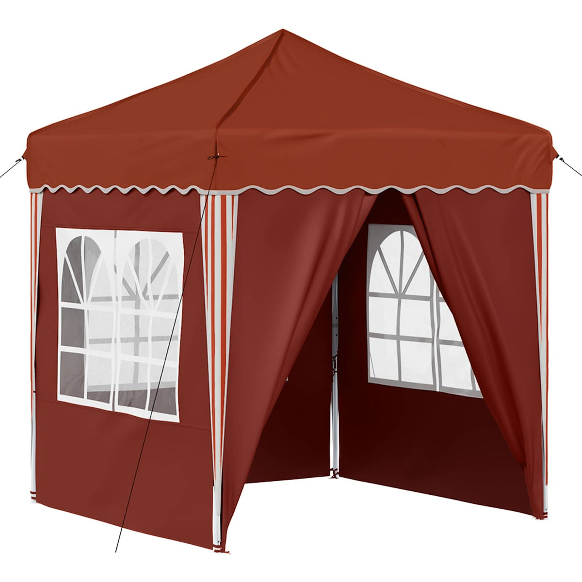 Pop-up Partyzelt 195 x 195 x 245 cm Terrakotta Oxford-Stoff